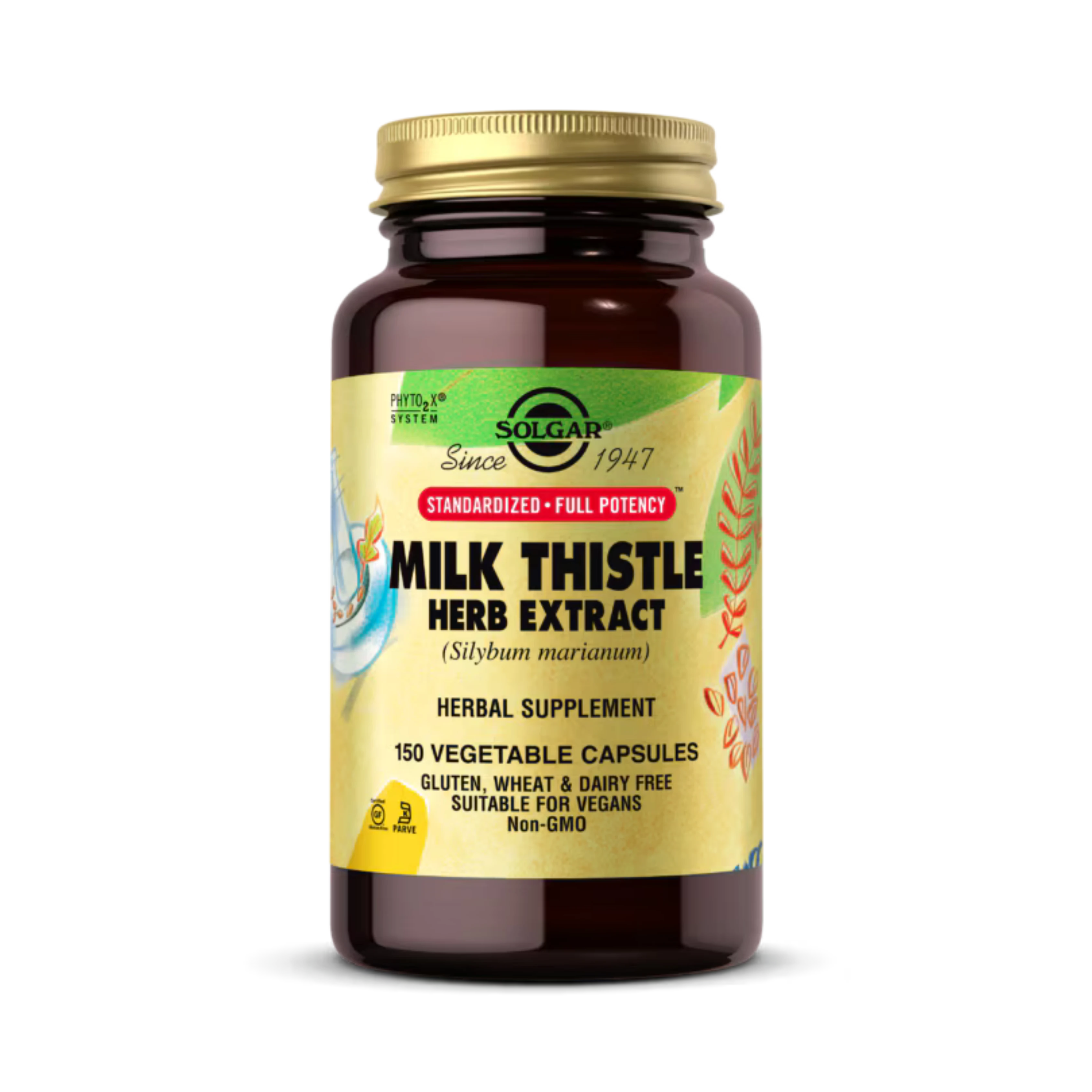 Solgar, SFP Milk Thistle Herb Extract, 150 Vegetable Capsules