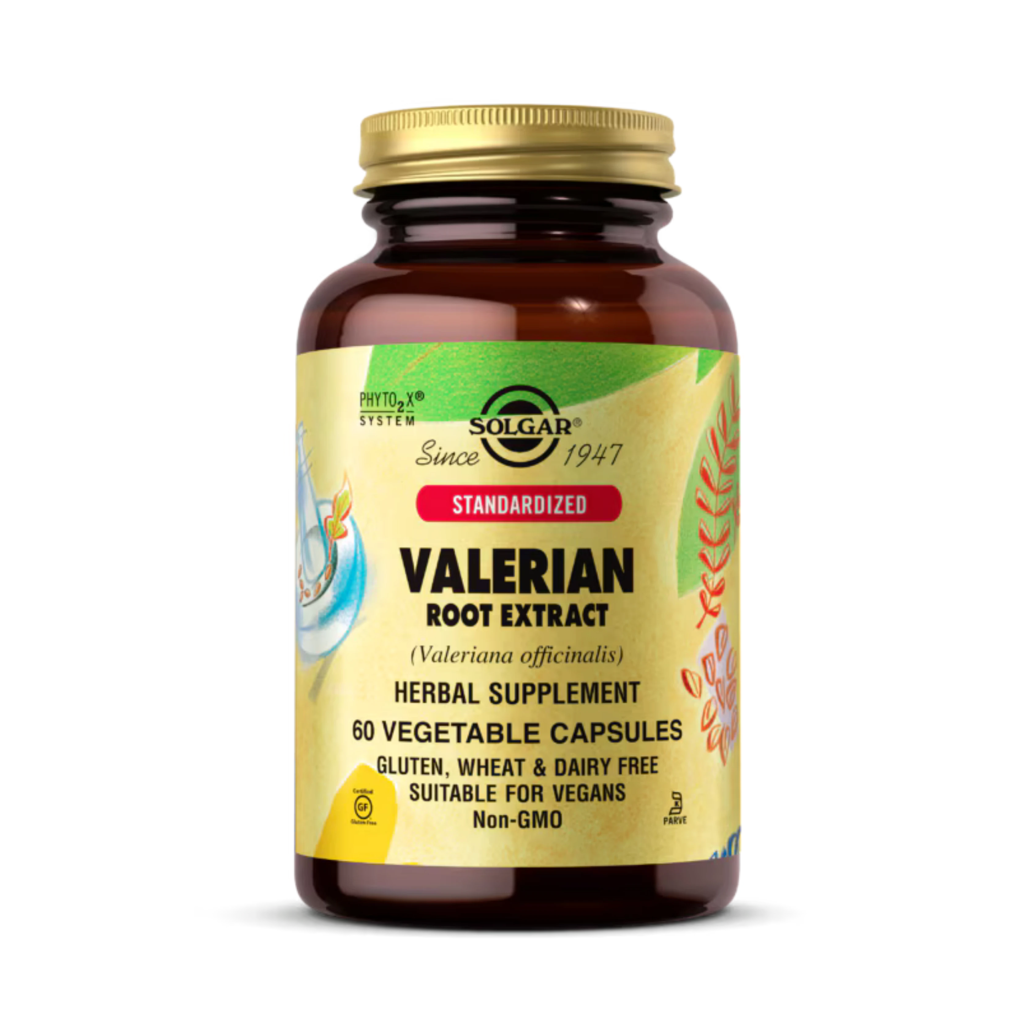 Solgar, Standardized Valerian Root Extract, 60 Vegetable Capsules
