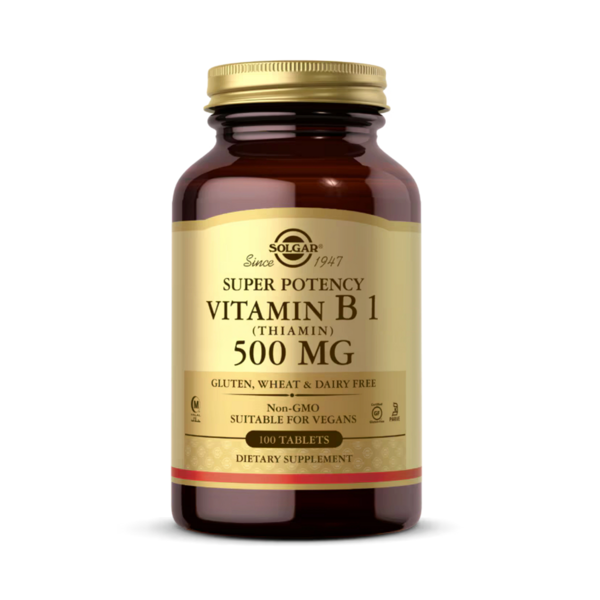 Solgar, Vitamin B1, 500 Mg, 100 Tablets