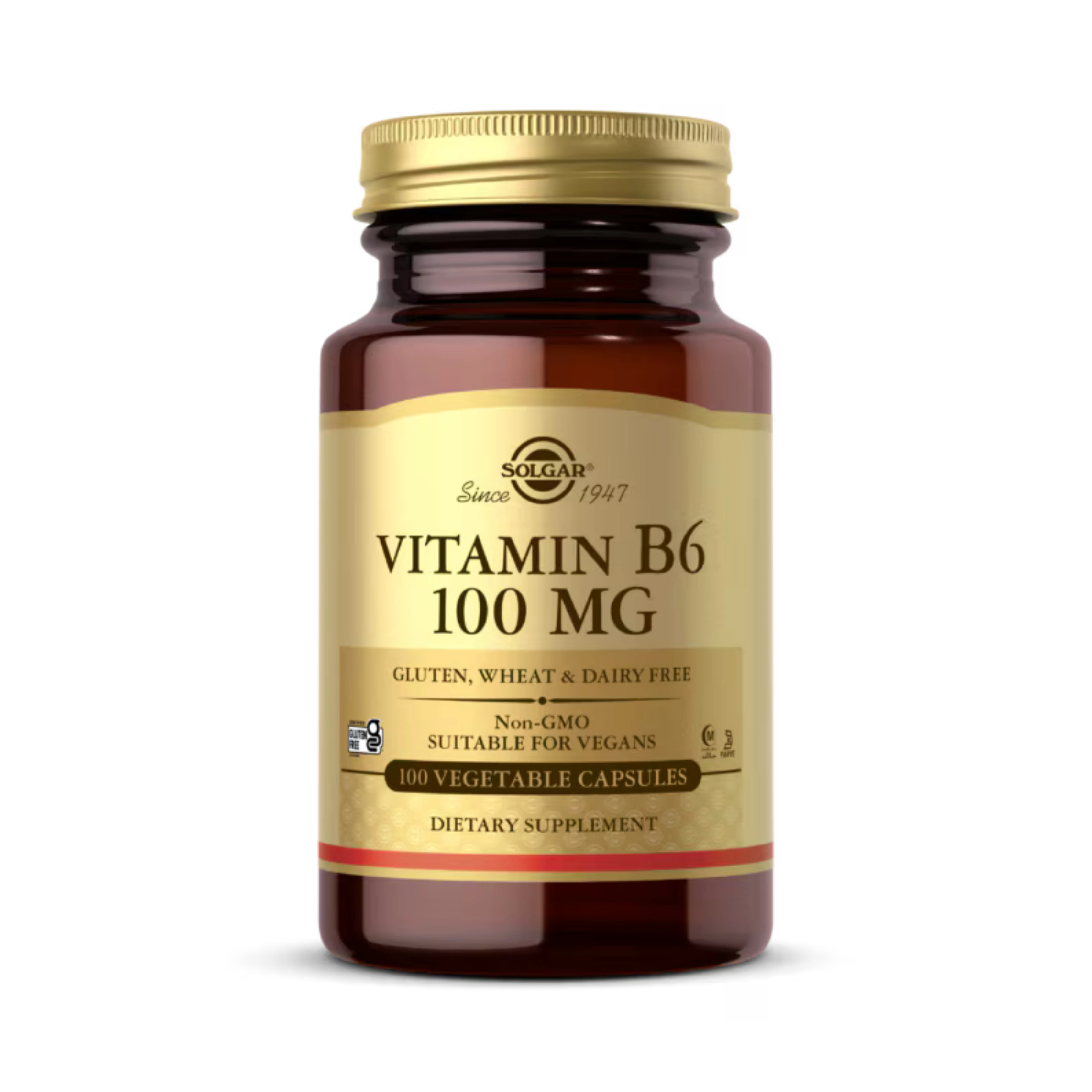 Solgar, Vitamin B6, 100 Mg, 100 Vegetable Capsules