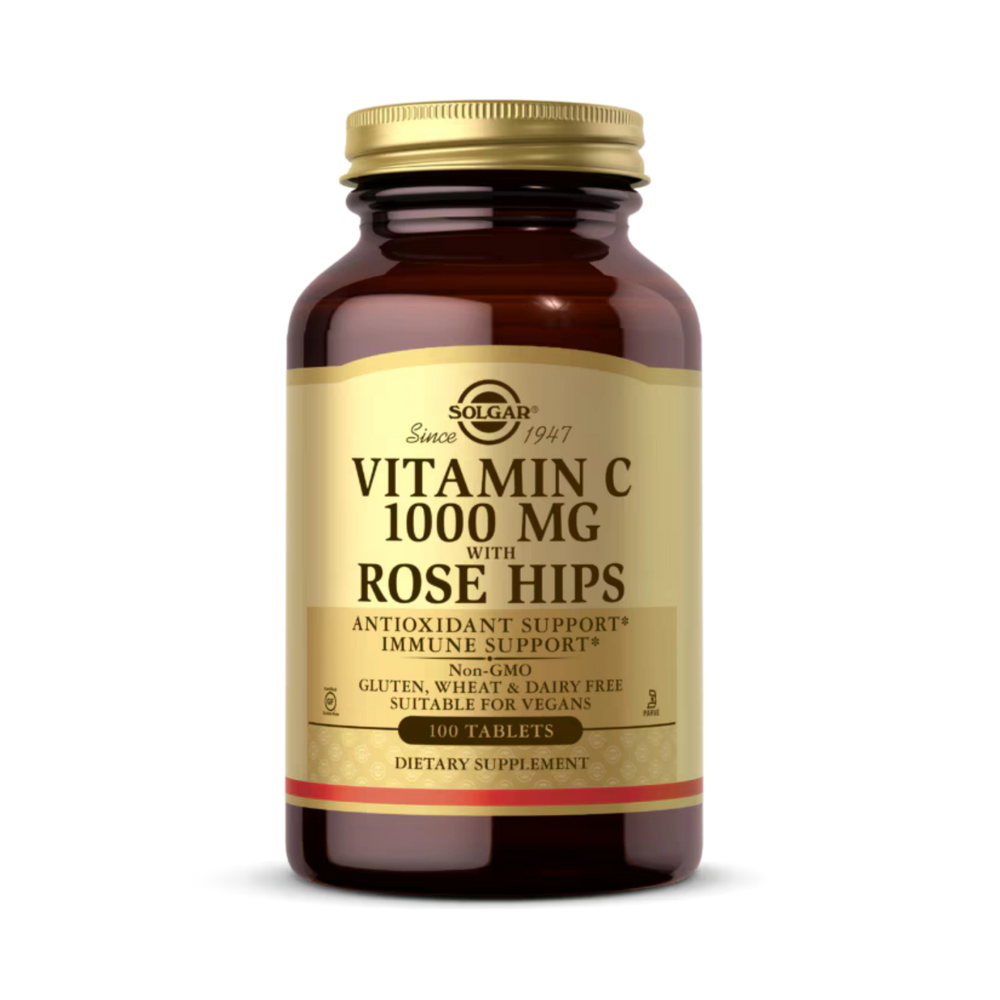 Solgar, Vitamin C With Rose Hips, 1000 Mg, 100 Tablets