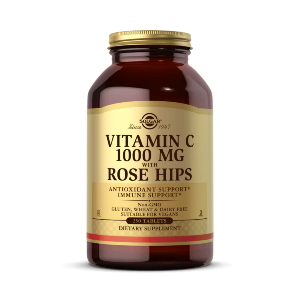 Solgar, Vitamin C With Rose Hips, 1000 Mg, 250 Tablets