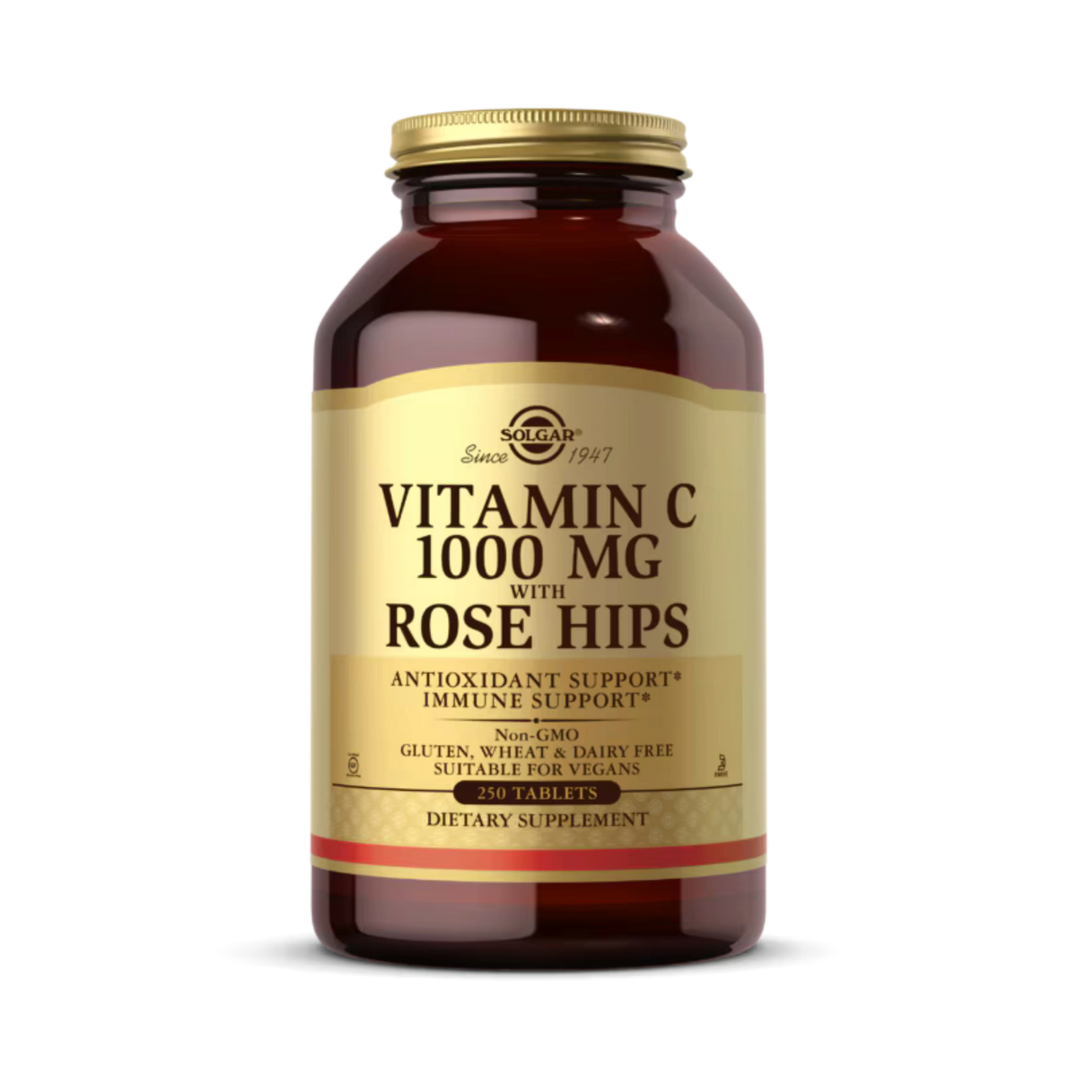 Solgar, Vitamin C With Rose Hips, 1000 Mg, 250 Tablets