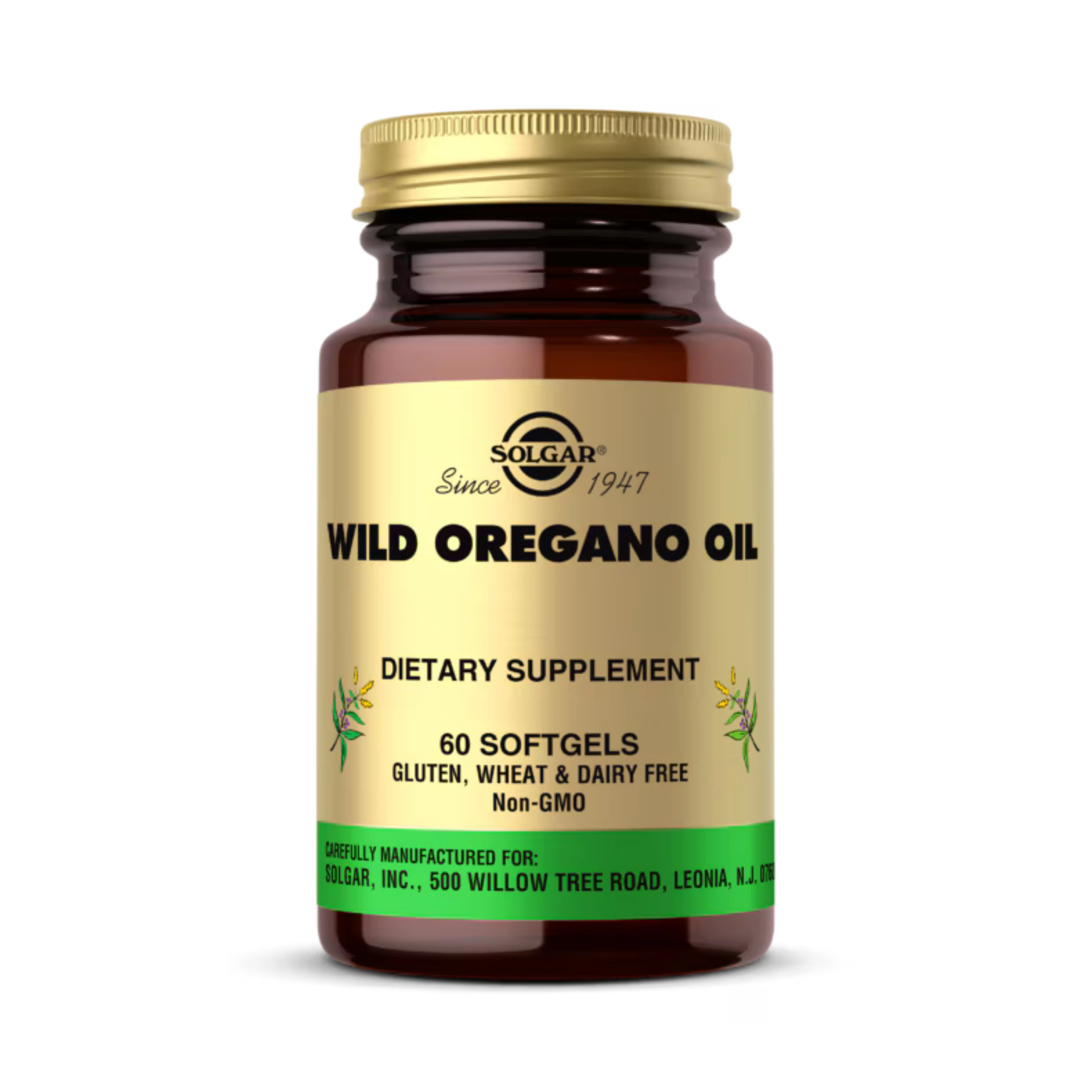 Solgar, Wild Oregano Oil, 175 Mg, 60 Softgels