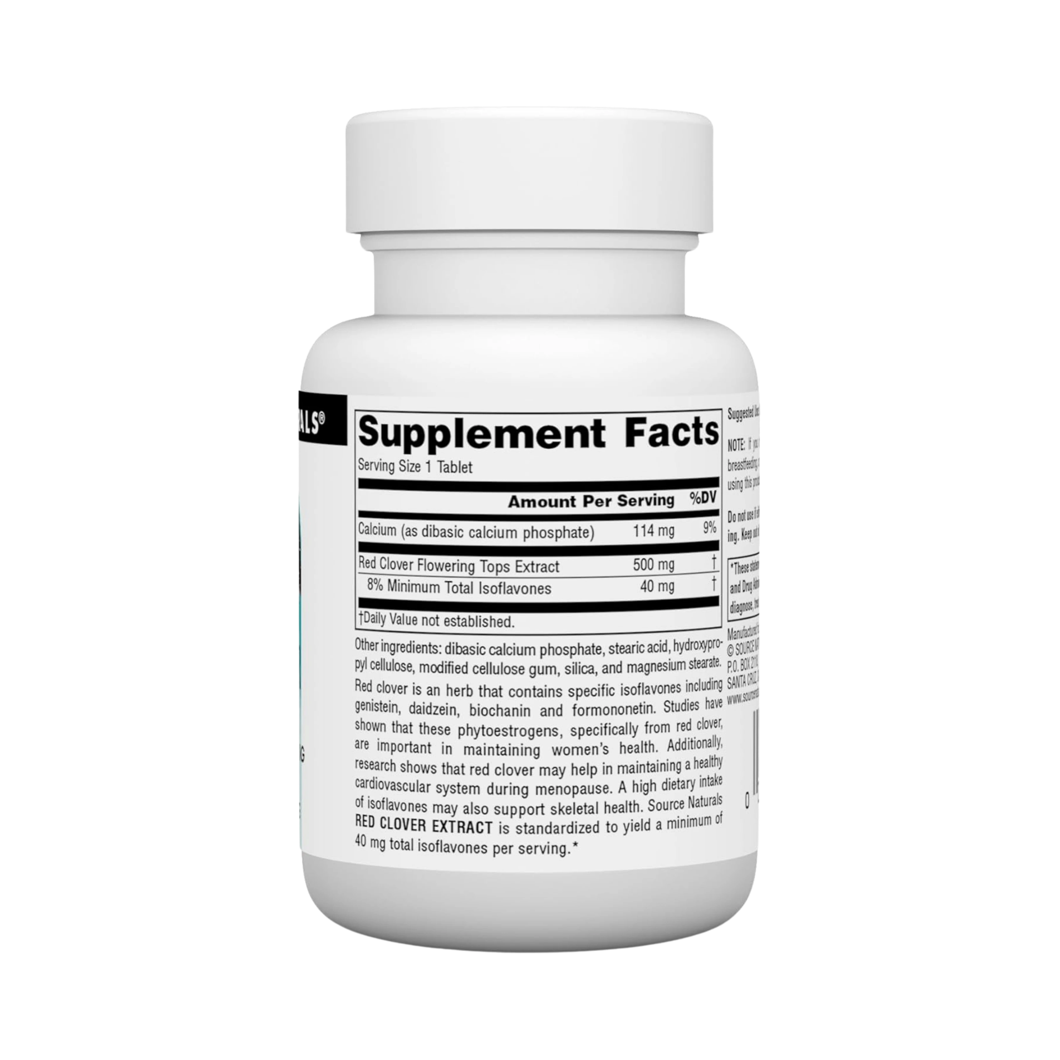 Source Natuarls, Red Clover Extract, 500 Mg, 30 Tablets