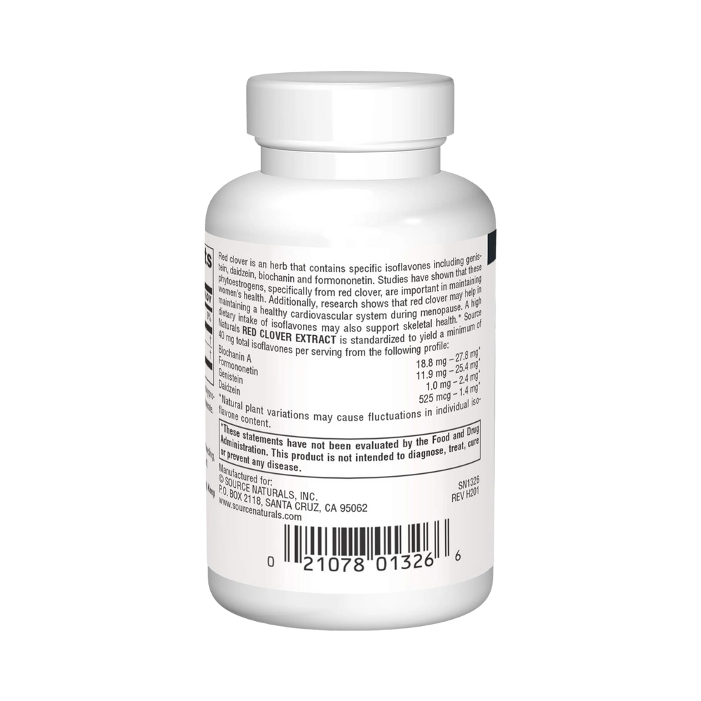 Source Natuarls, Red Clover Extract, 500 Mg, 60 Tablets