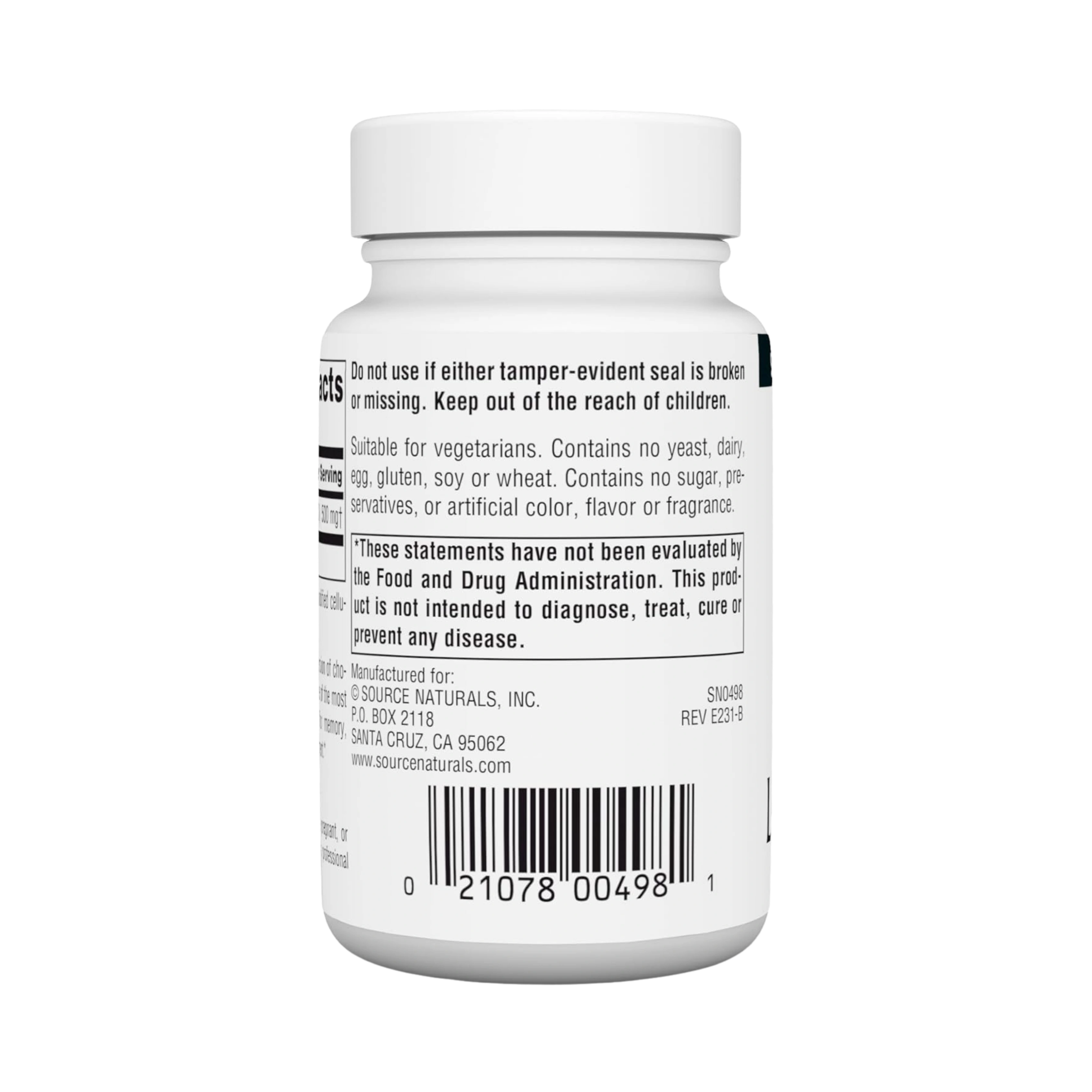 Source Naturals, Acetyl L-Carnitine, 500 Mg, 30 Tablets