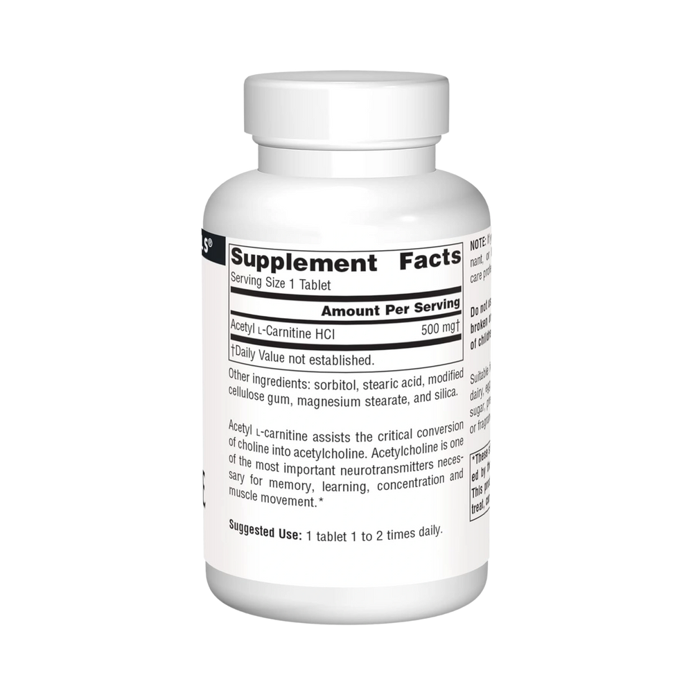 Source Naturals, Acetyl L-Carnitine, 500 Mg, 60 Tablets