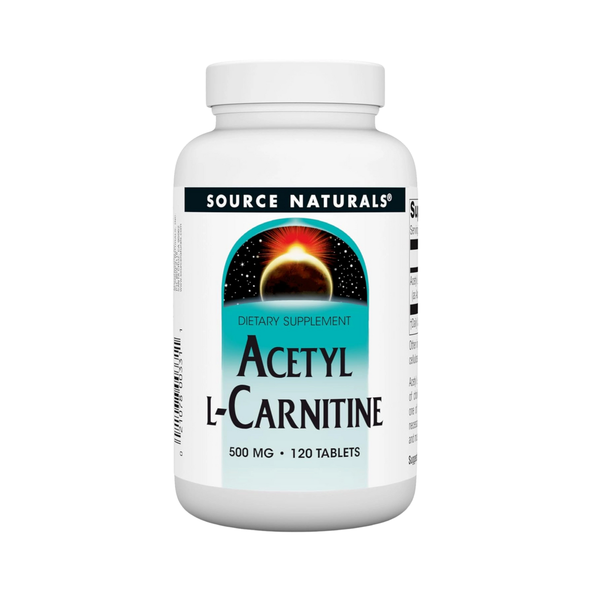 Source Naturals Acetyl L-Carnitine 500 Mg Tablet, 120 Count