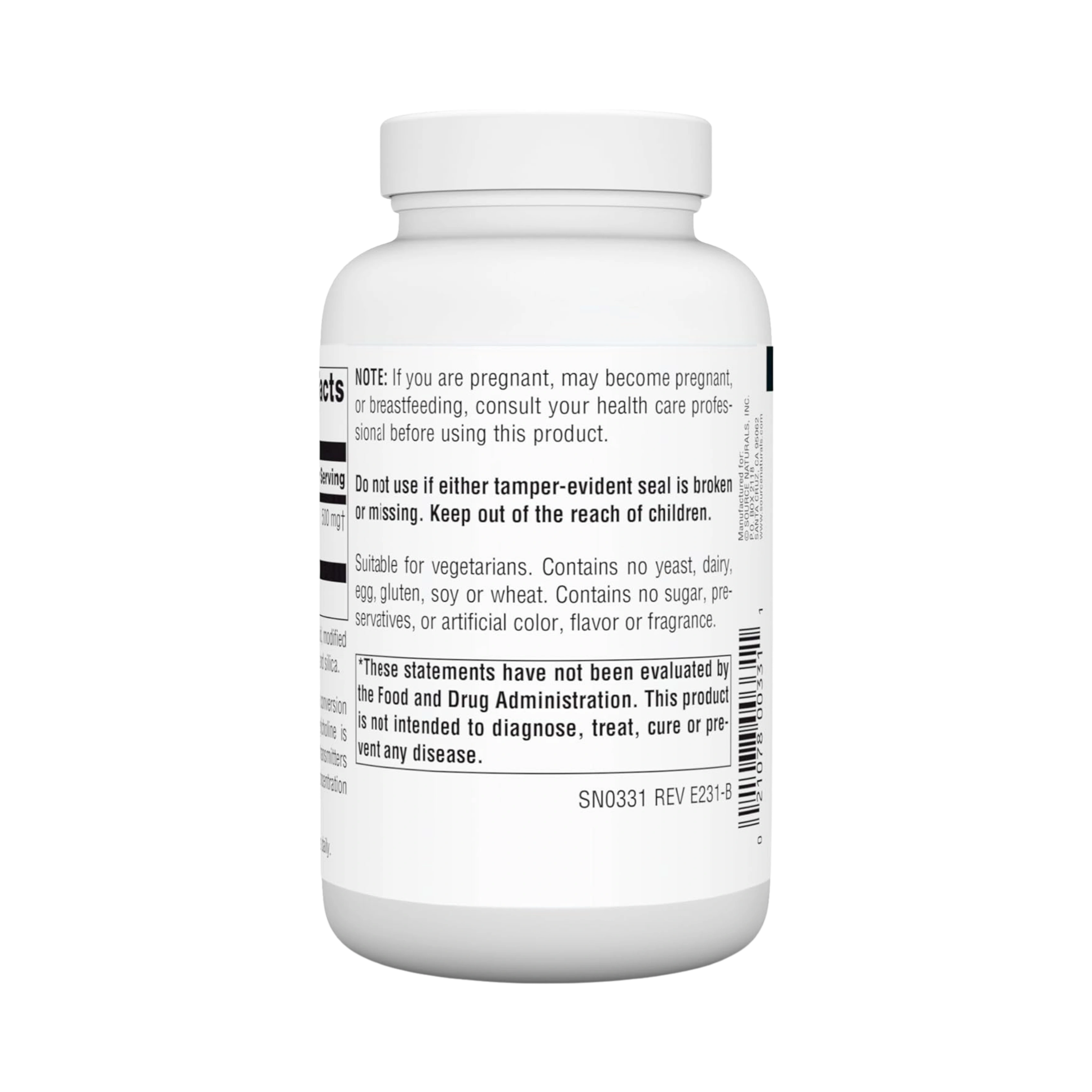 Source Naturals Acetyl L-Carnitine 500 Mg Tablet, 120 Count