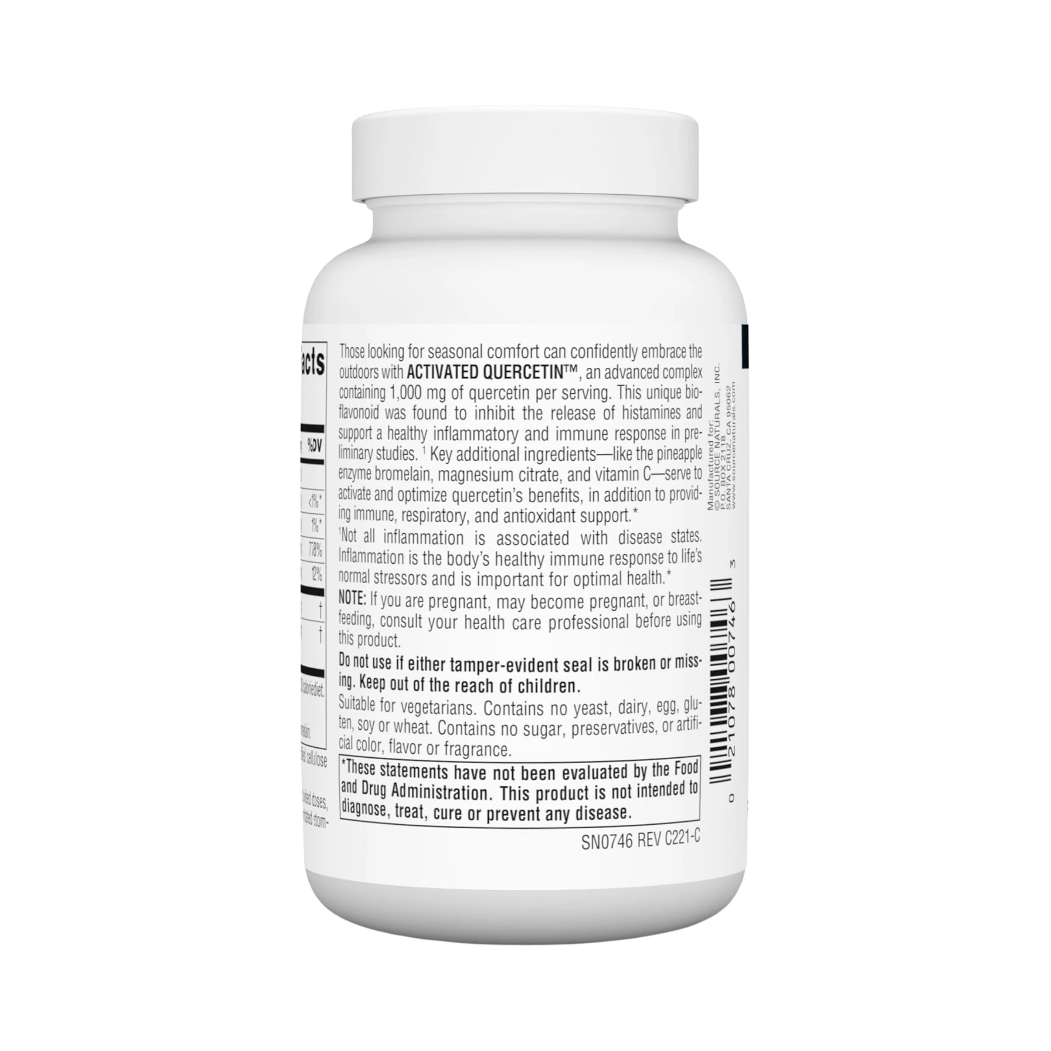 Source Naturals, Activated Quercetin, 100 Tablets