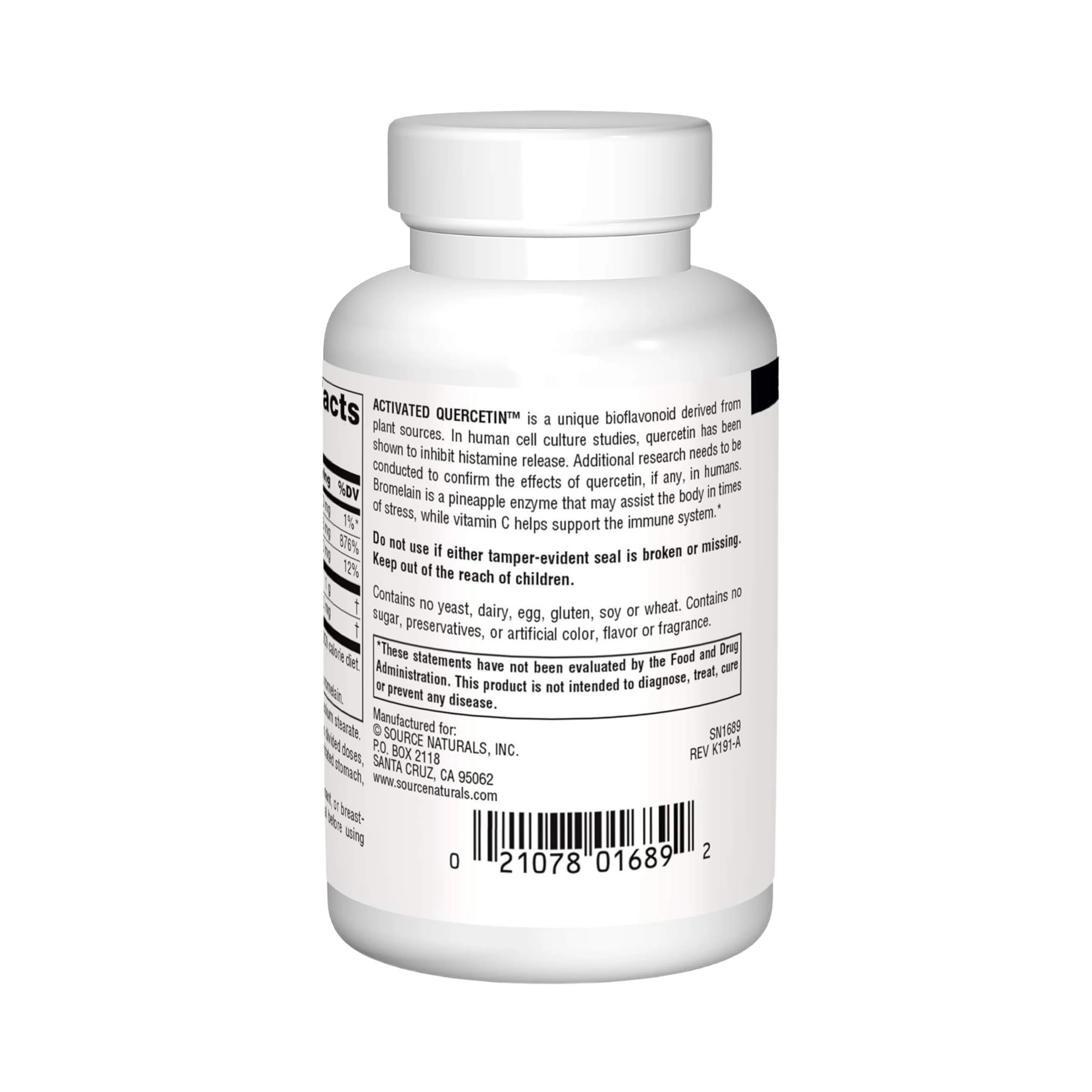 Source Naturals, Activated Quercetin, 50 Tablets