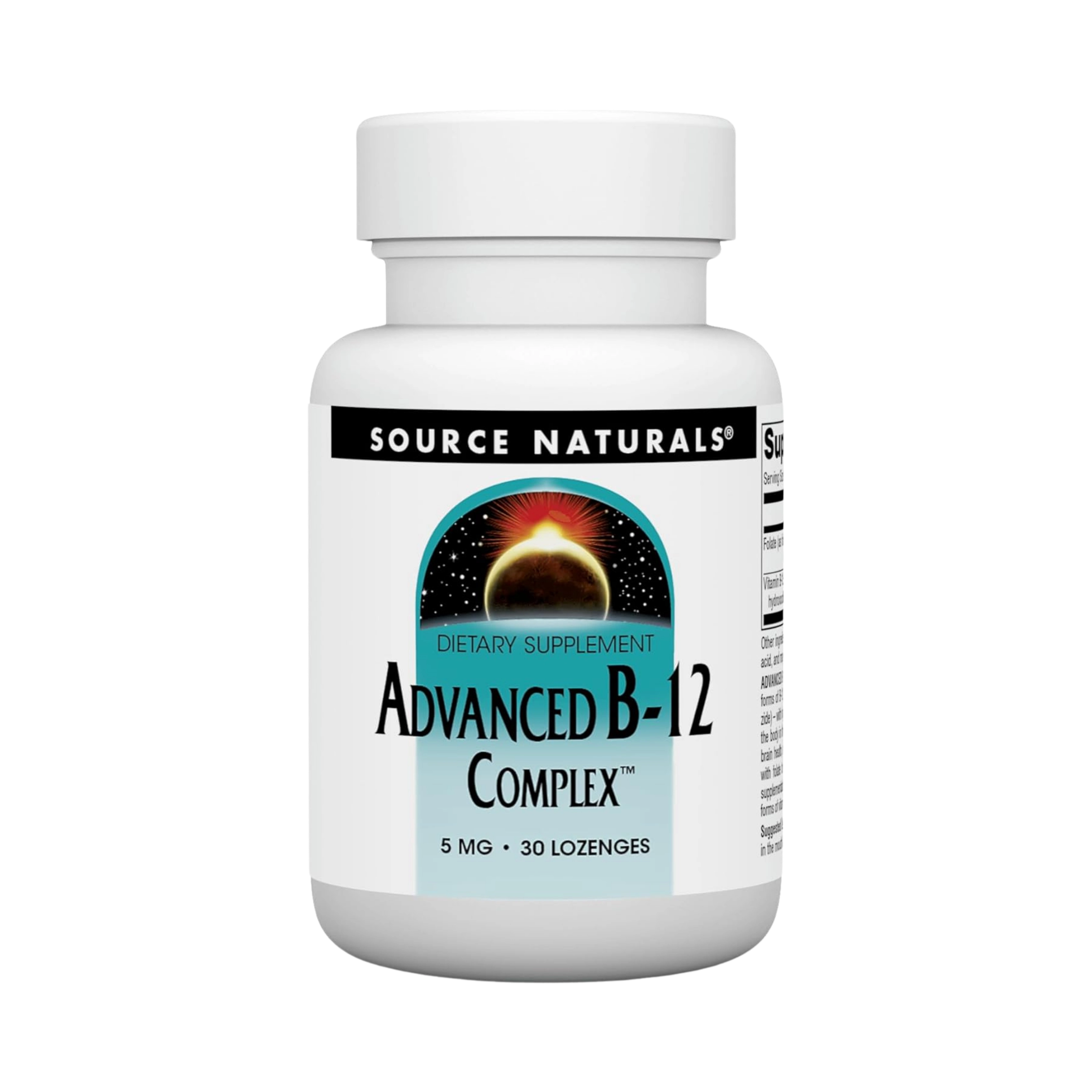 Source Naturals, Advanced B-12 Complex, 5 Mg, 30 Lozenge