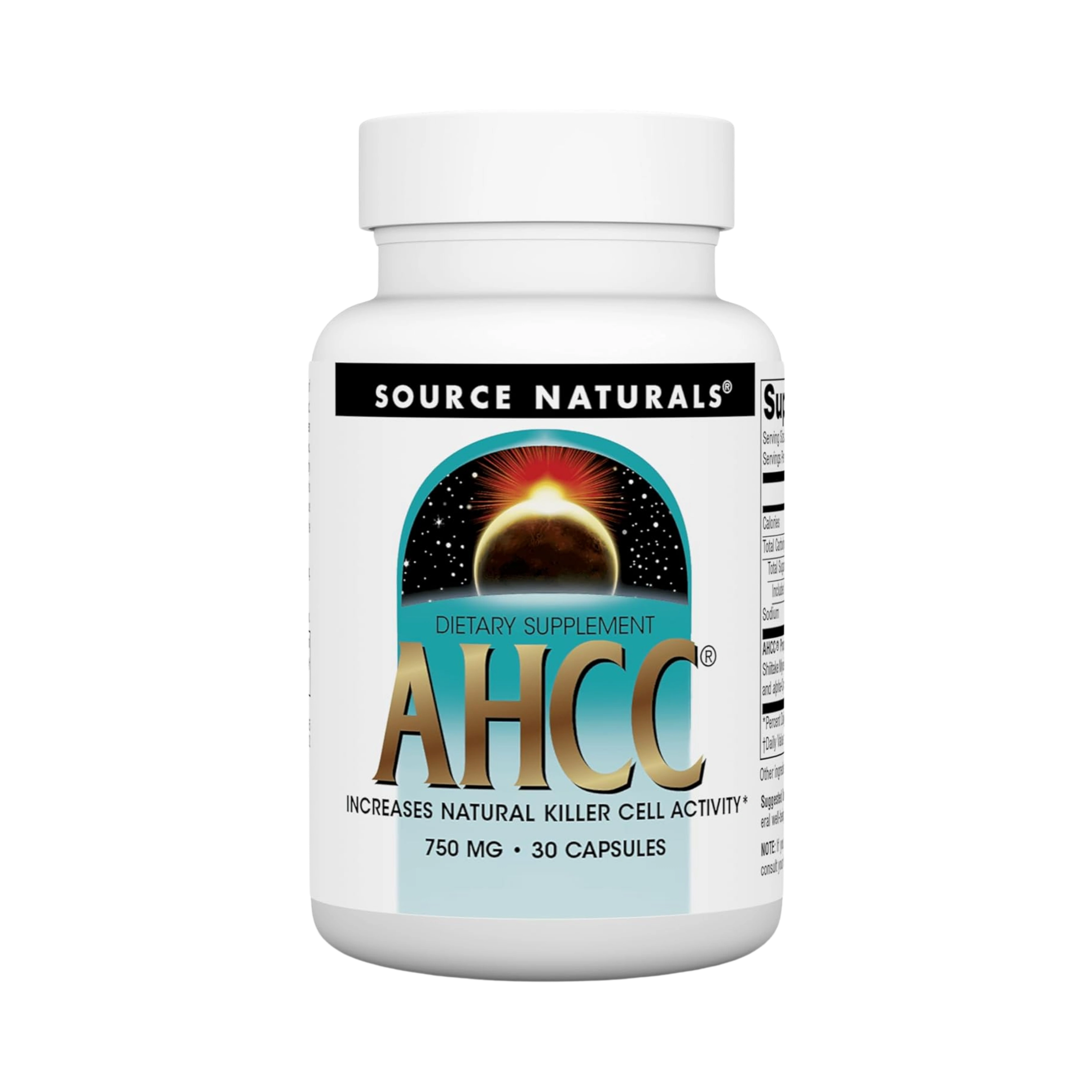 Source Naturals, AHCC, 750 Mg, 30 Capsules