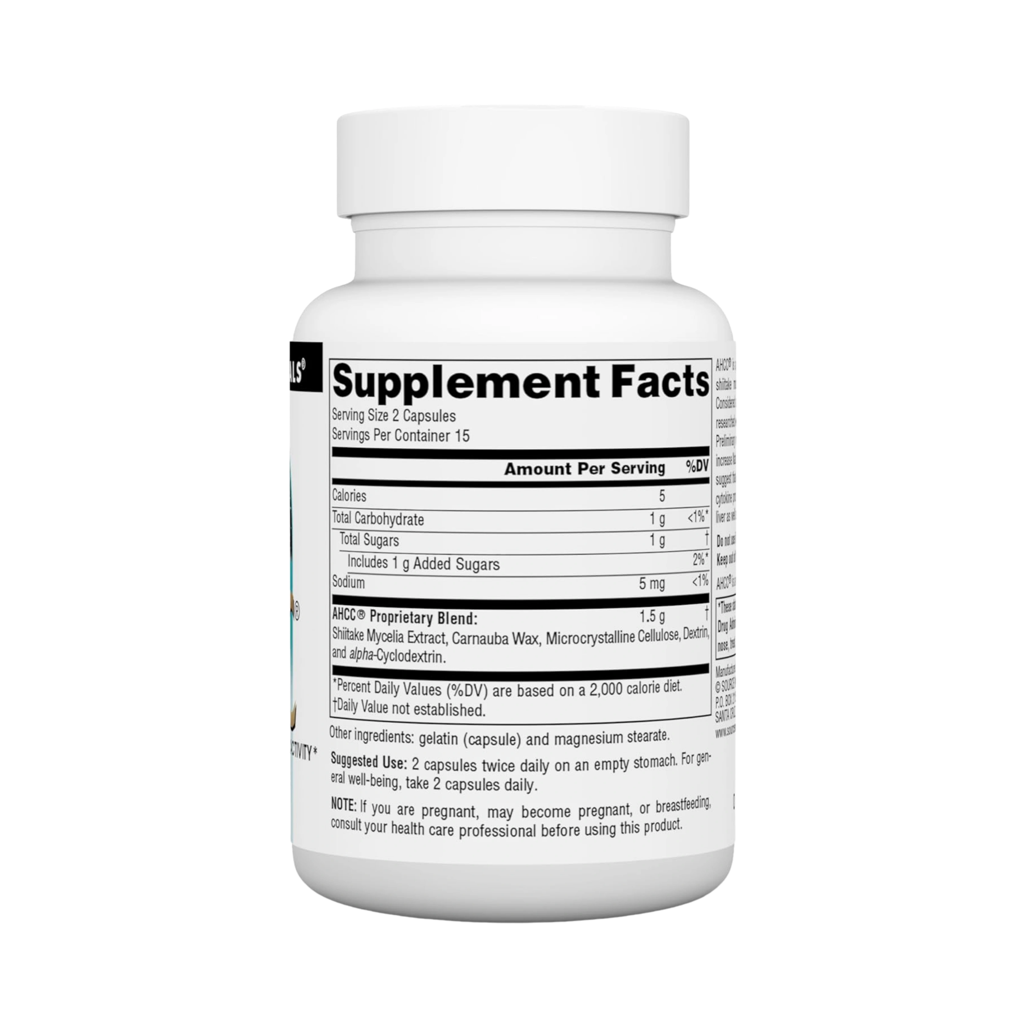 Source Naturals, AHCC, 750 Mg, 30 Capsules