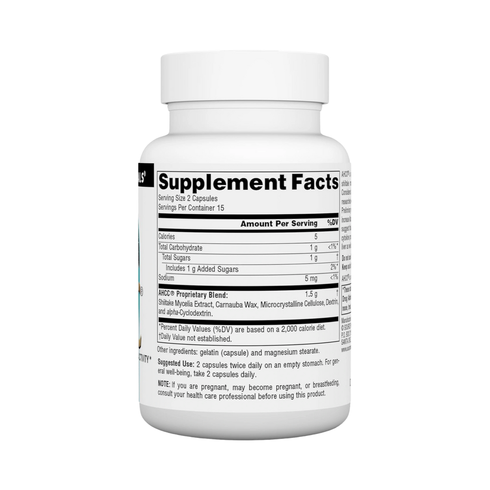 Source Naturals, AHCC, 750 Mg, 30 Capsules