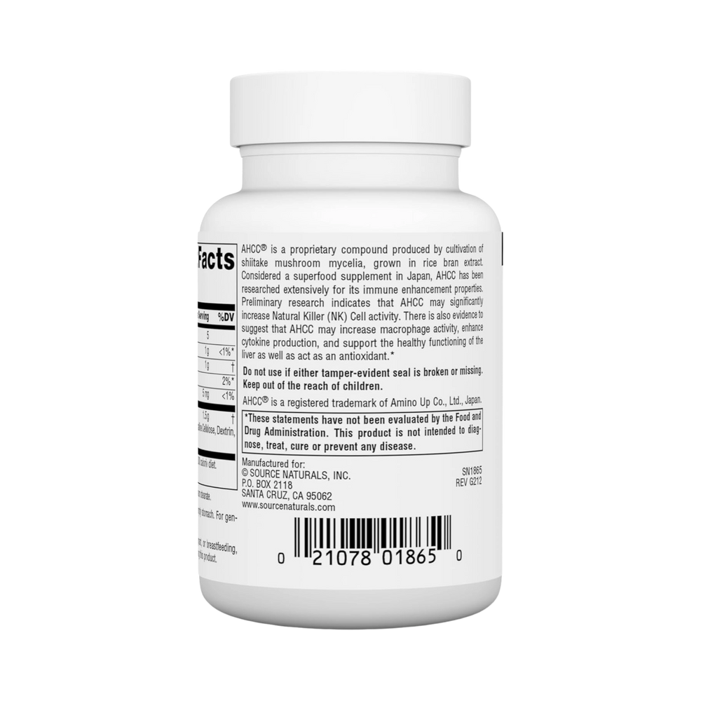 Source Naturals, AHCC, 750 Mg, 30 Capsules