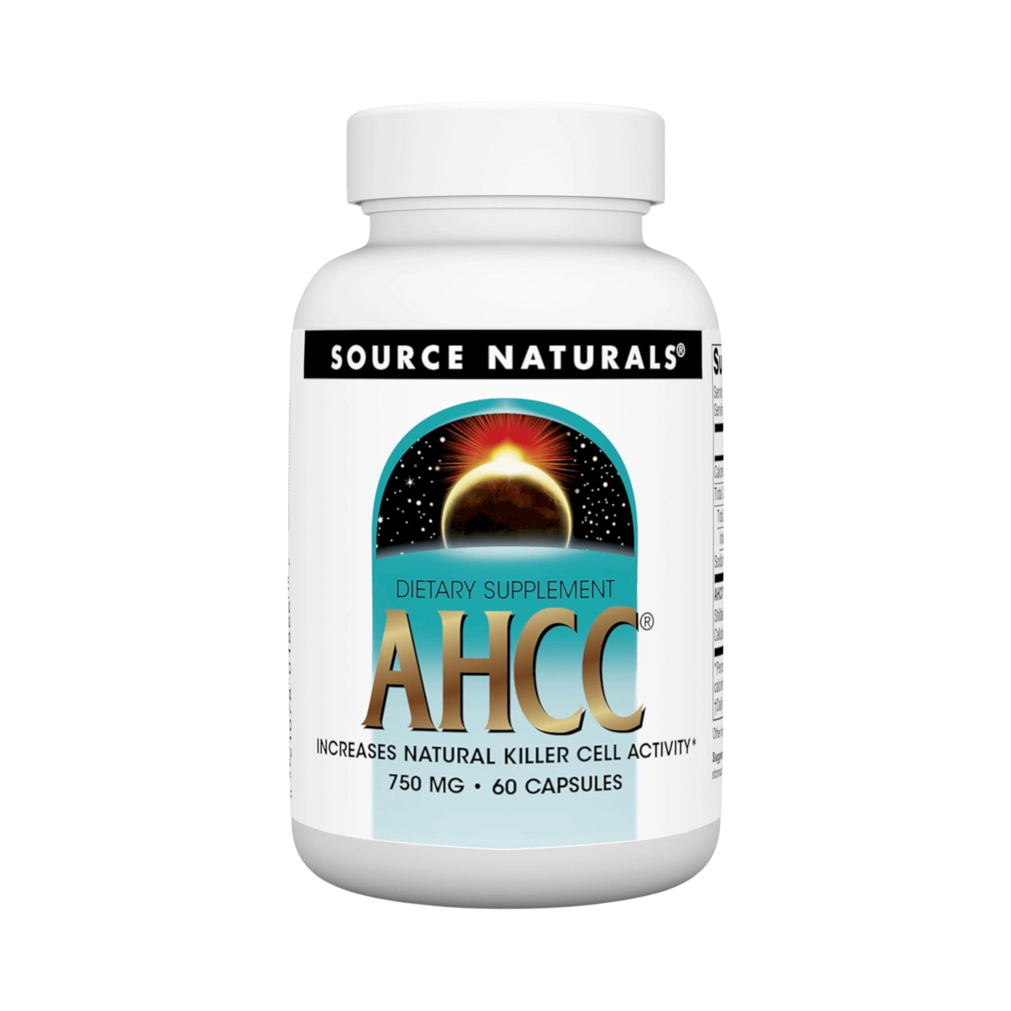 Source Naturals, AHCC, 750 Mg, 60 Capsules