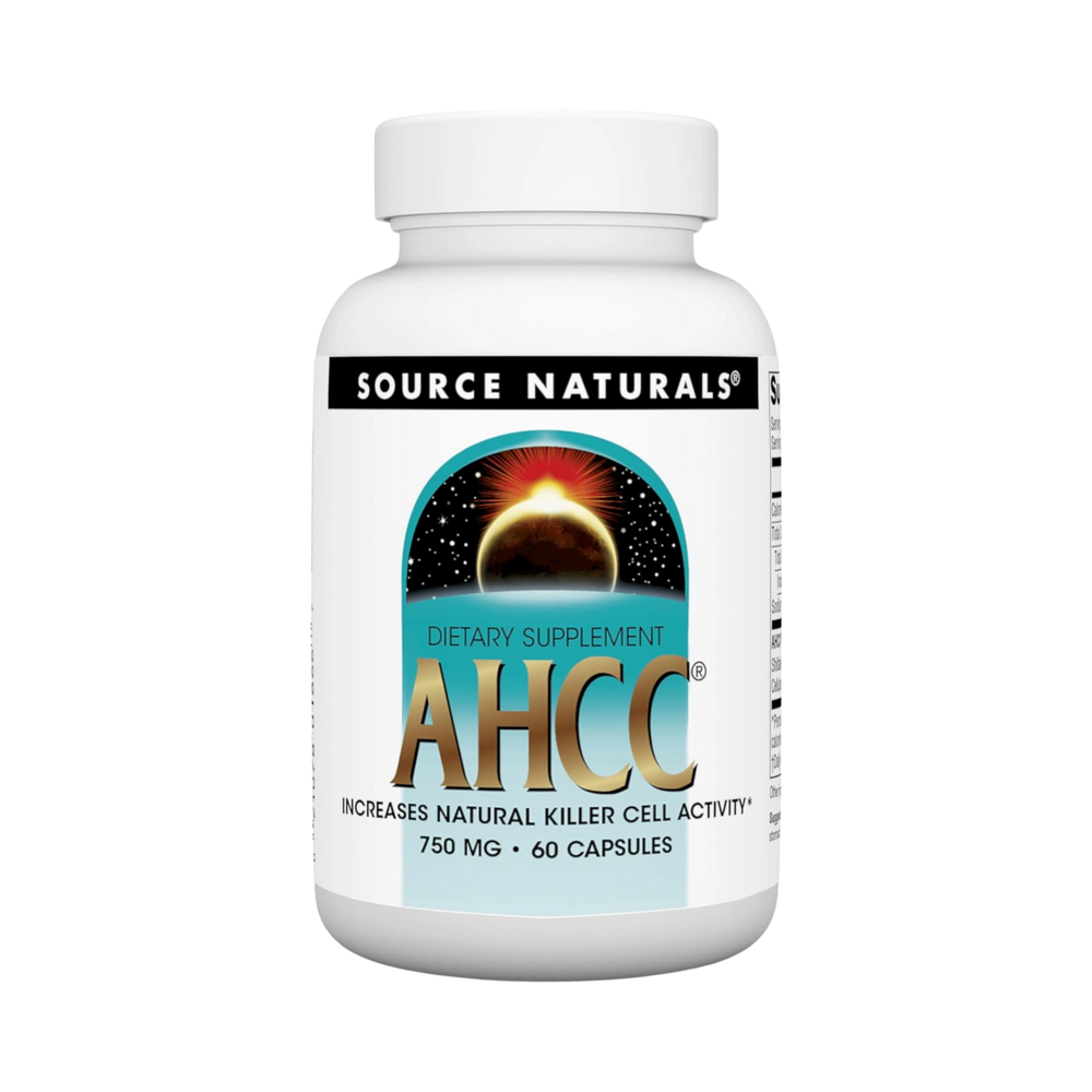 Source Naturals, AHCC, 750 Mg, 60 Capsules