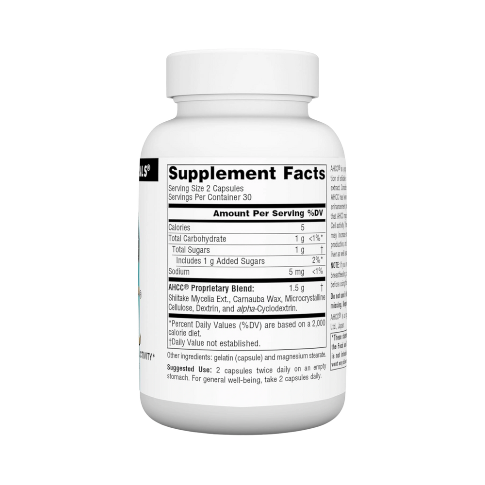 Source Naturals, AHCC, 750 Mg, 60 Capsules