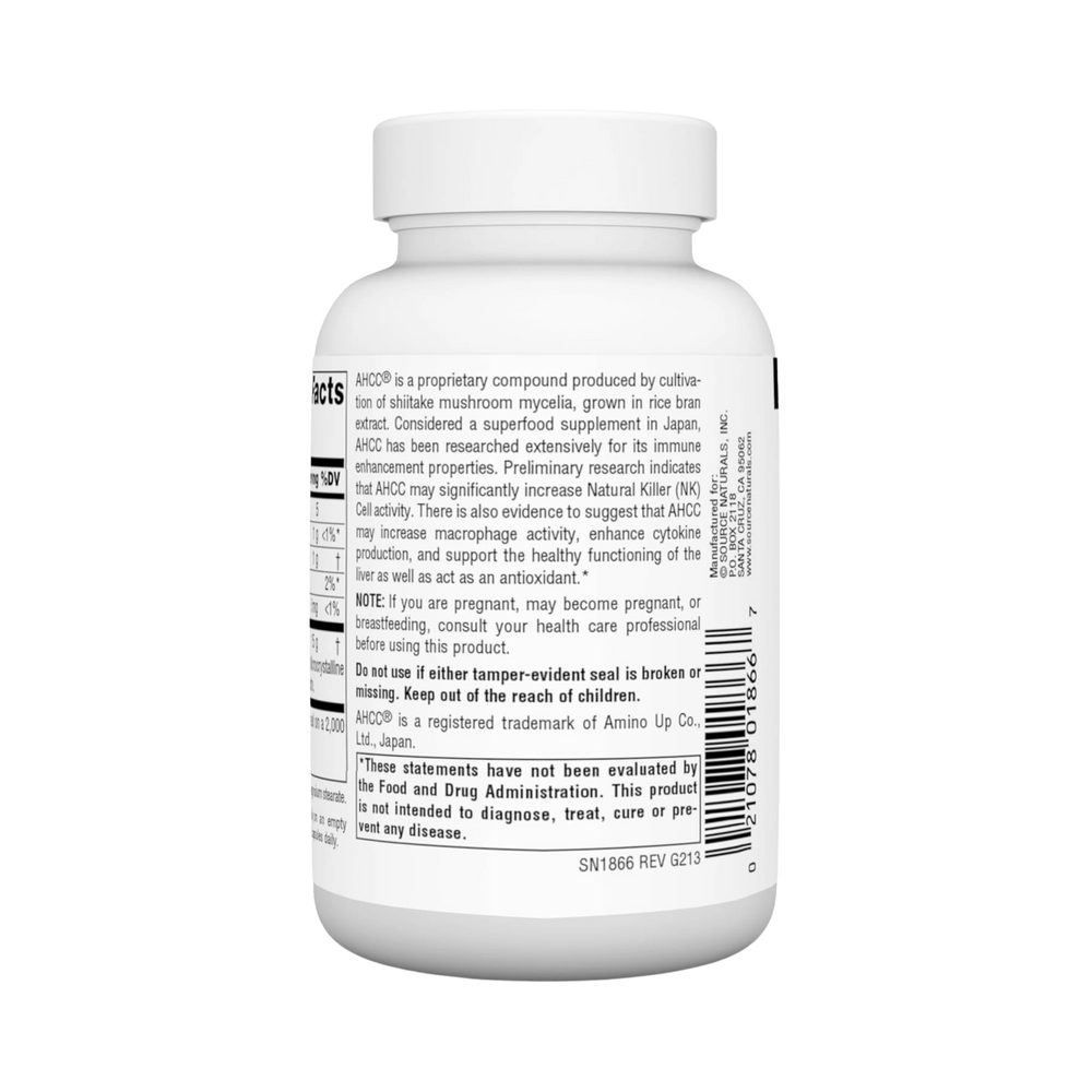 Source Naturals, AHCC, 750 Mg, 60 Capsules