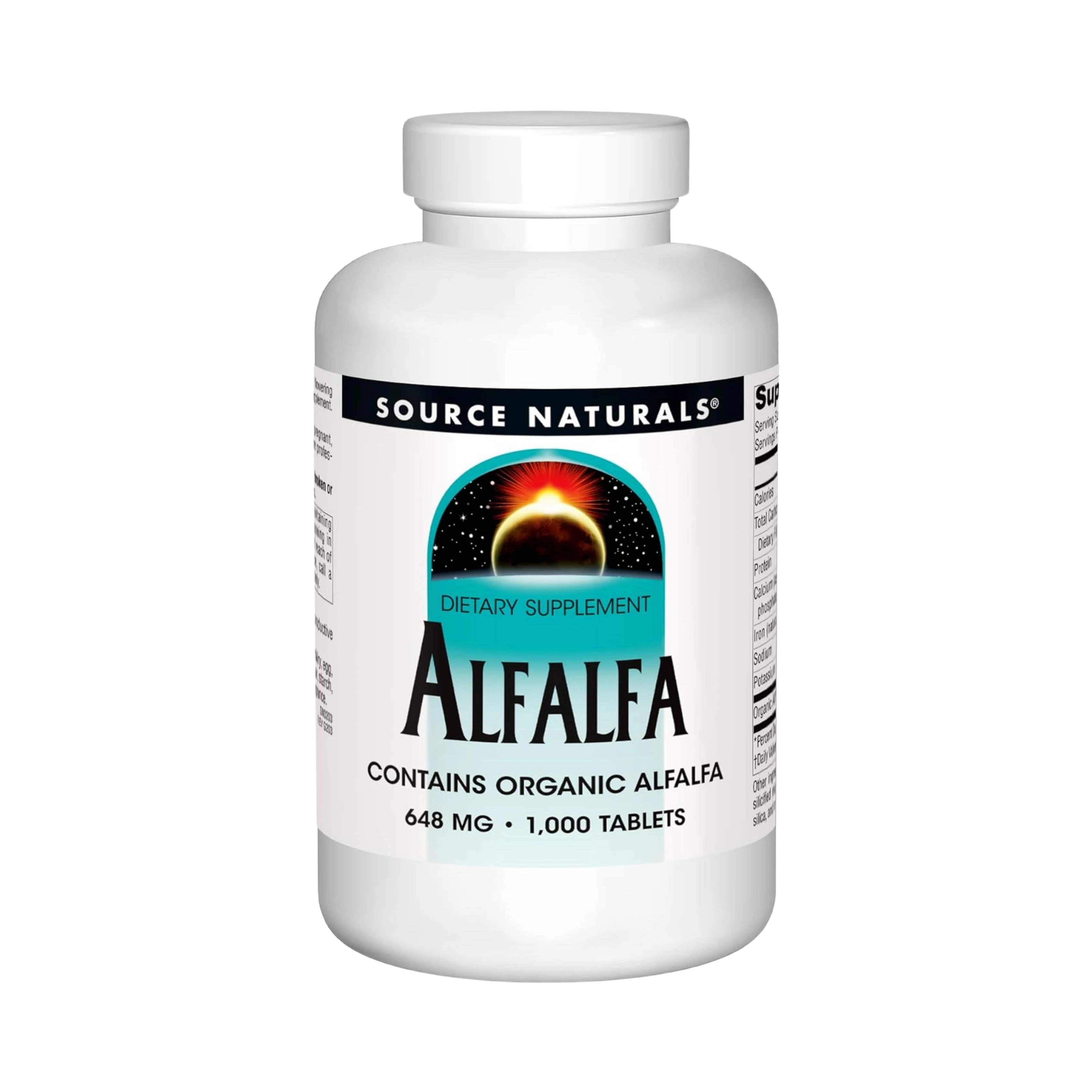 Source Naturals, Alfalfa, 648 Mg, 1000 Tablets