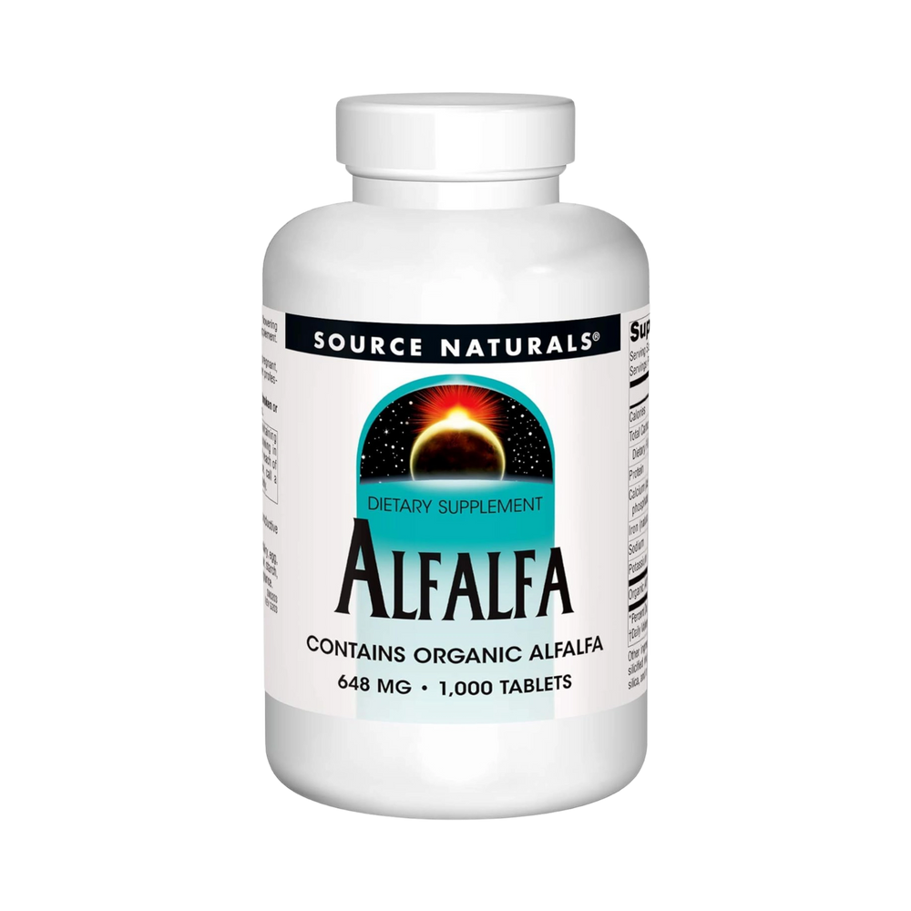 Source Naturals, Alfalfa, 648 Mg, 1000 Tablets