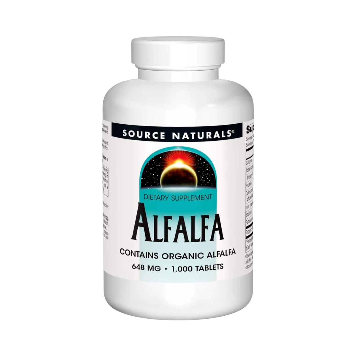 Source Naturals, Alfalfa, 648 Mg, 1000 Tablets