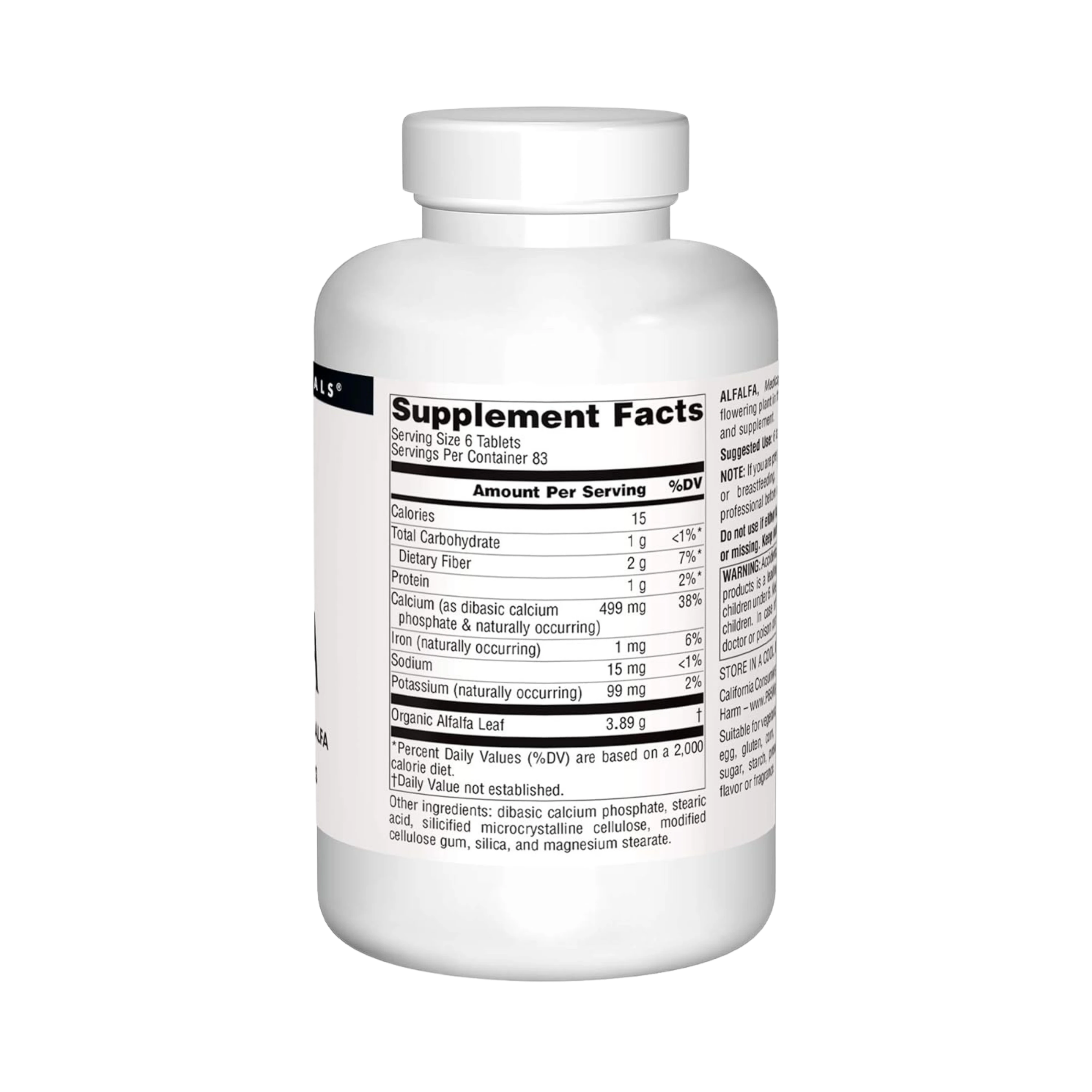 Source Naturals, Alfalfa, 648 Mg, 500 Tablets