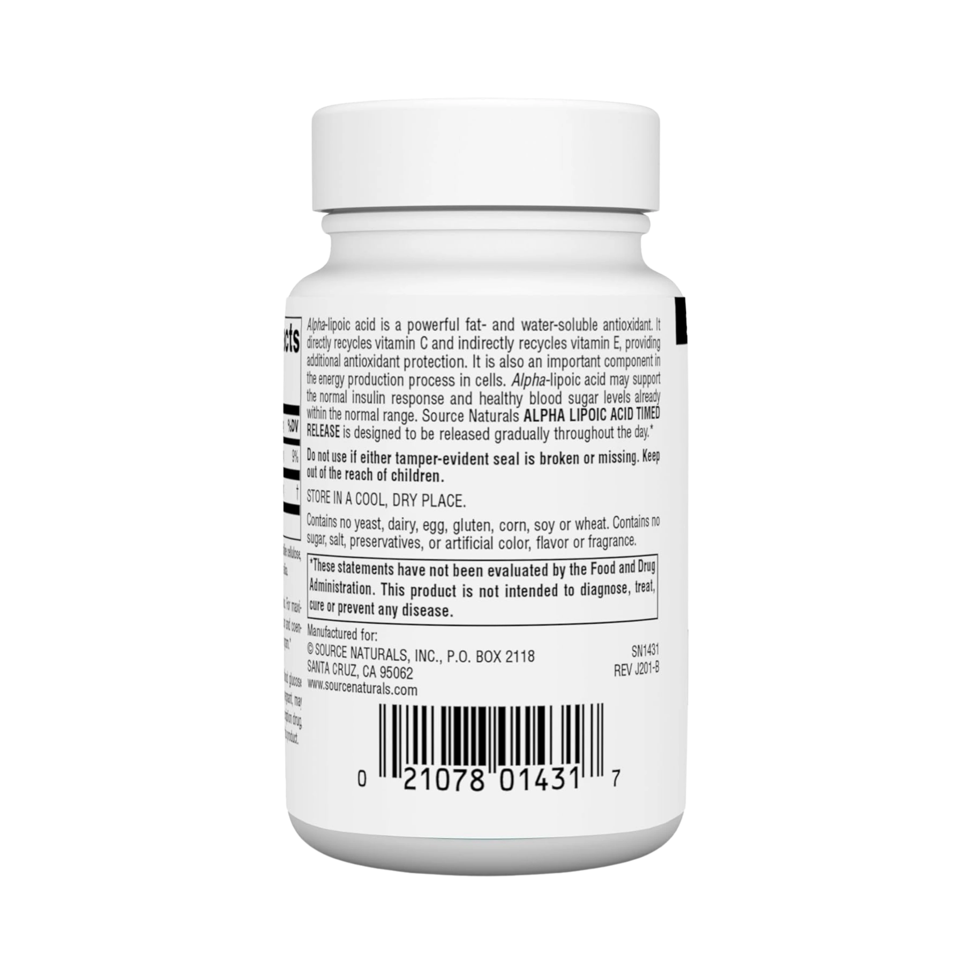 Source Naturals, Alpha Lipoic Acid, 300 Mg, 30 Time Release Tablets