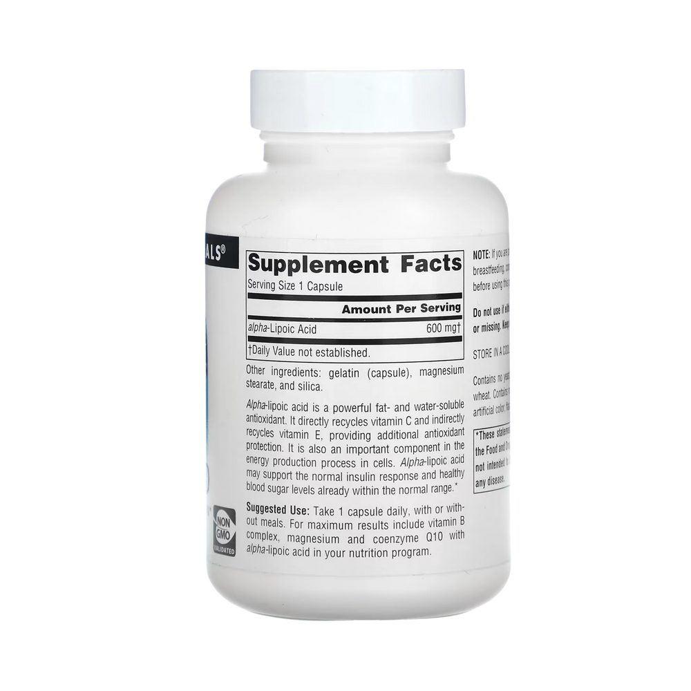 Source Naturals, Alpha Lipoic Acid, 600 Mg, 60 Capsules