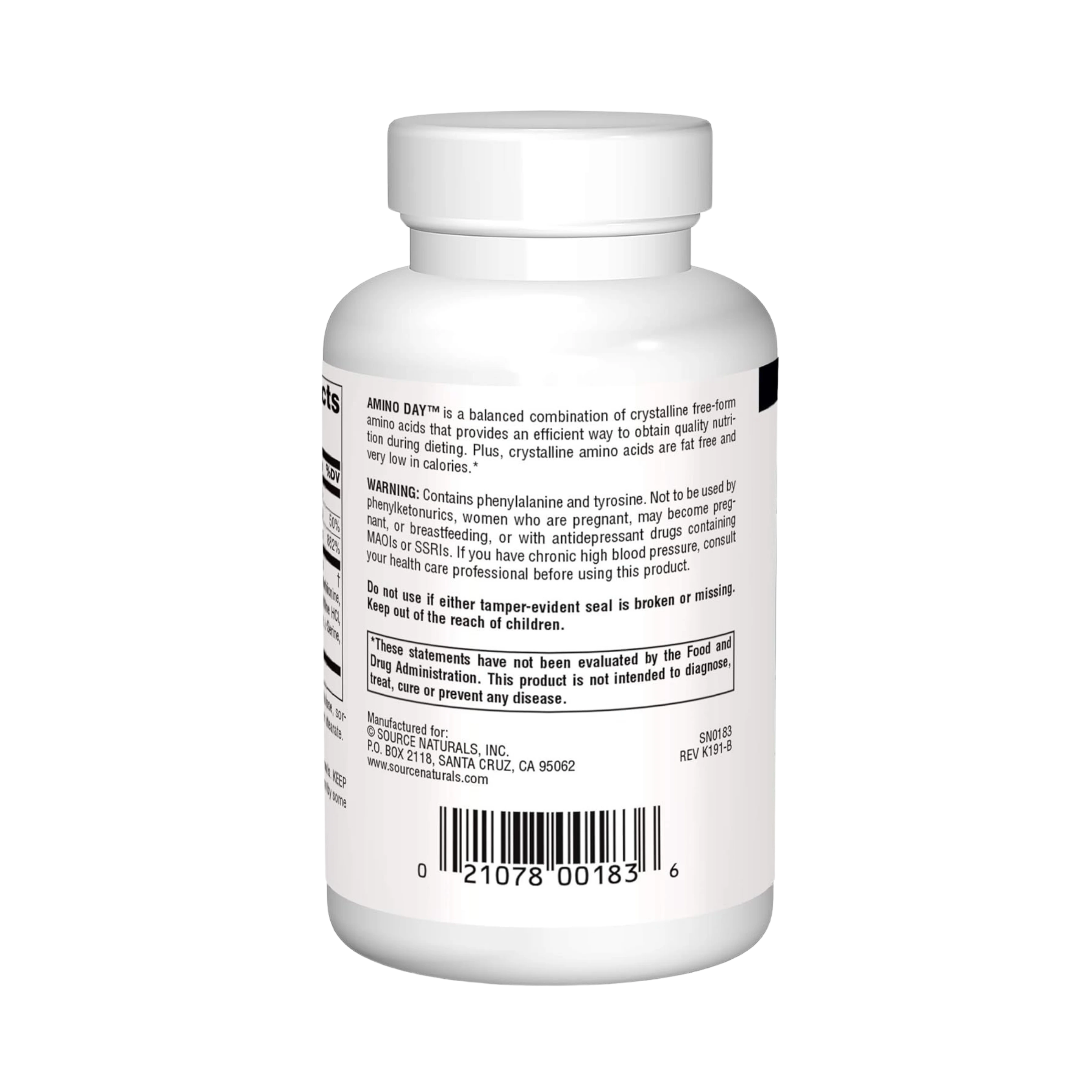 Source Naturals, Amino Day, 1,000 Mg, 60 Tablets