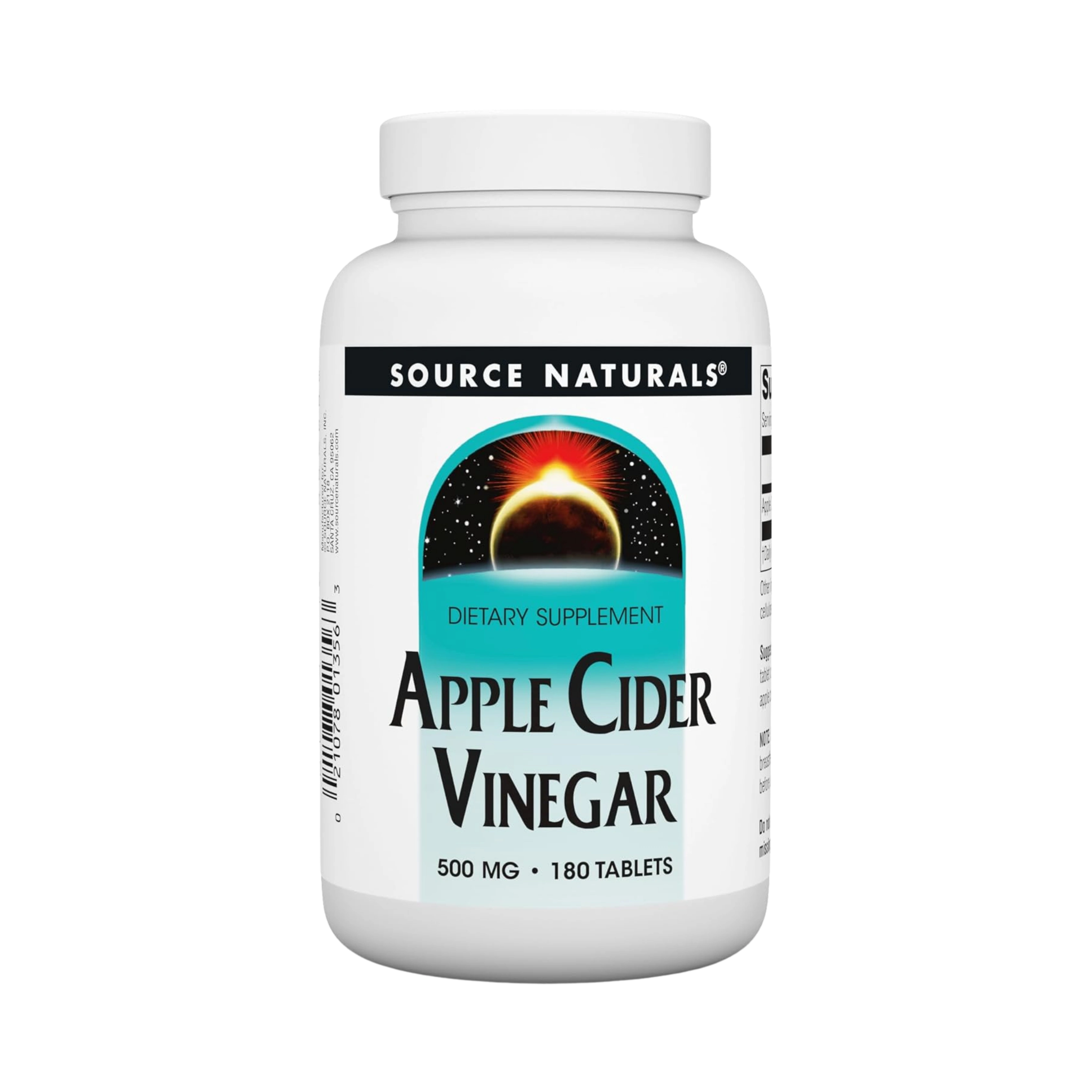 Source Naturals, Apple Cider Vinegar, 500 Mg, 180 Tablets