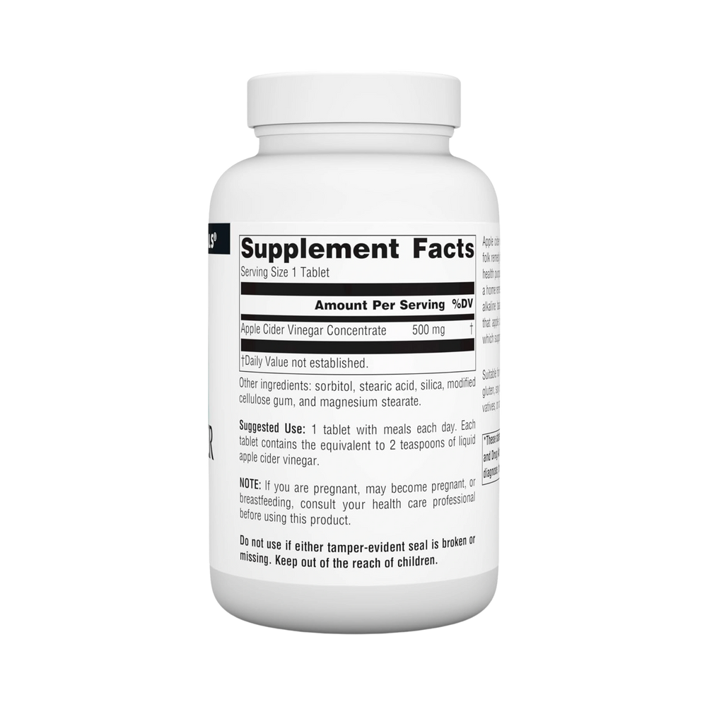 Source Naturals, Apple Cider Vinegar, 500 Mg, 180 Tablets