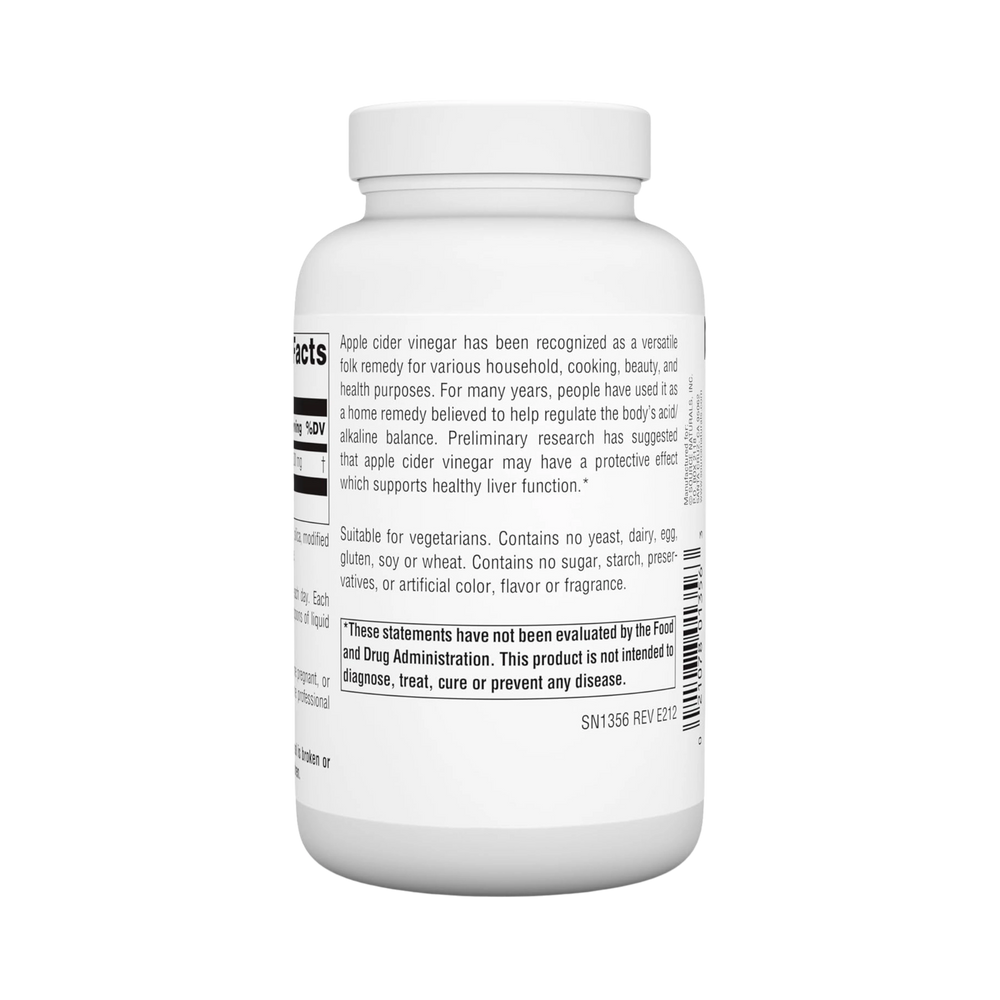 Source Naturals, Apple Cider Vinegar, 500 Mg, 180 Tablets