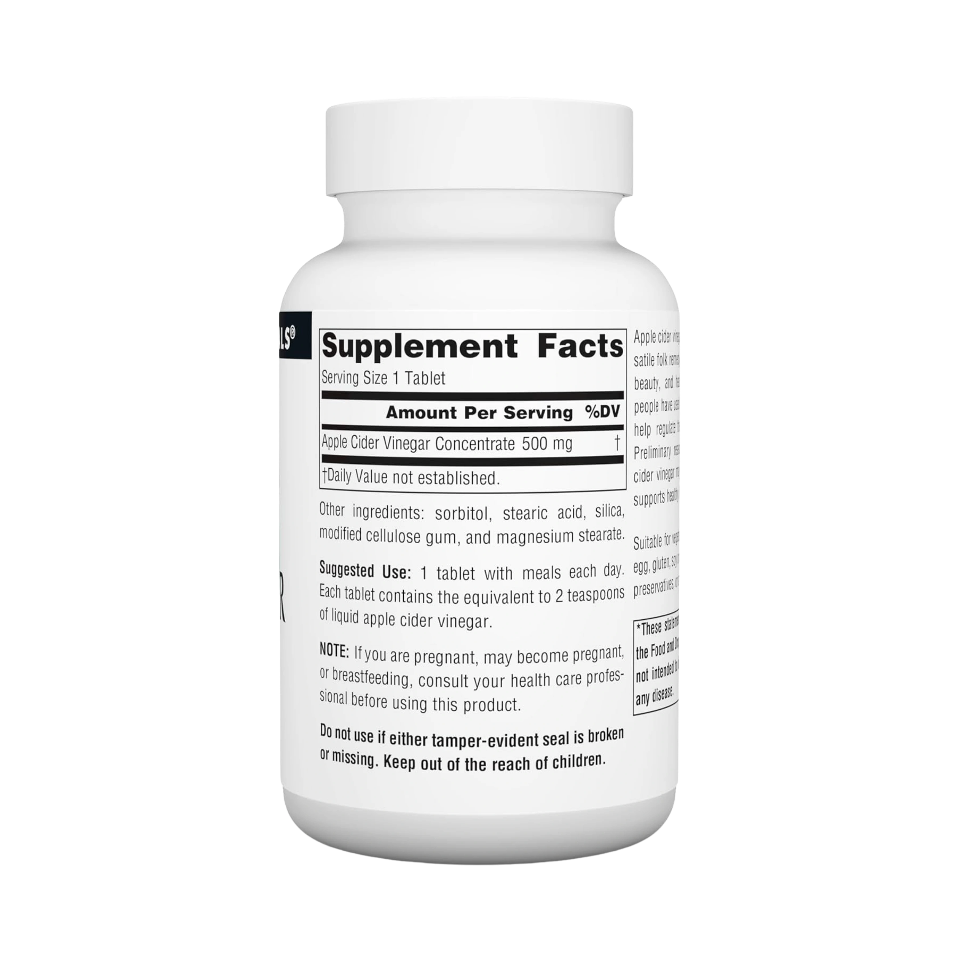 Source Naturals, Apple Cider Vinegar, 500 Mg, 90 Tablets