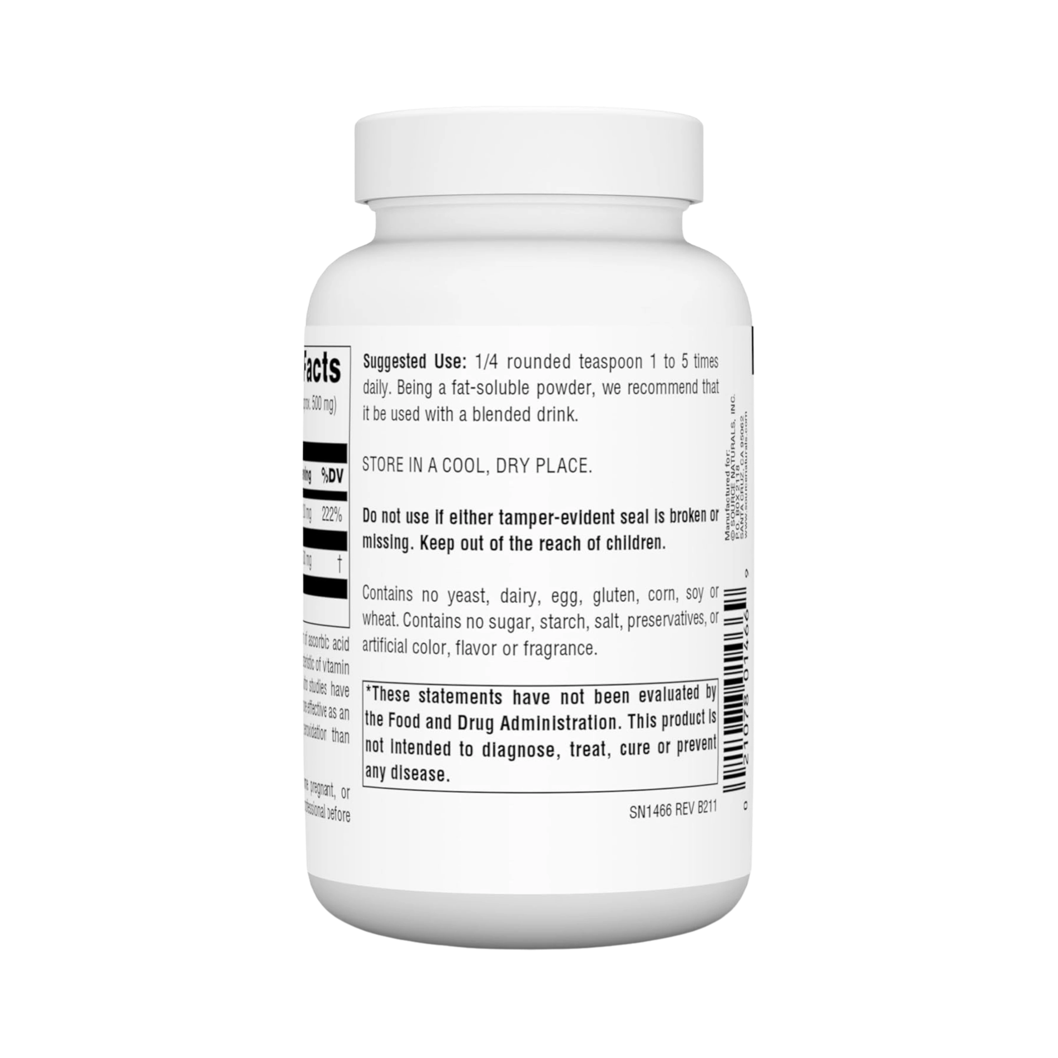 Source Naturals, Ascorbyl Palmitate, 2 Oz Powder