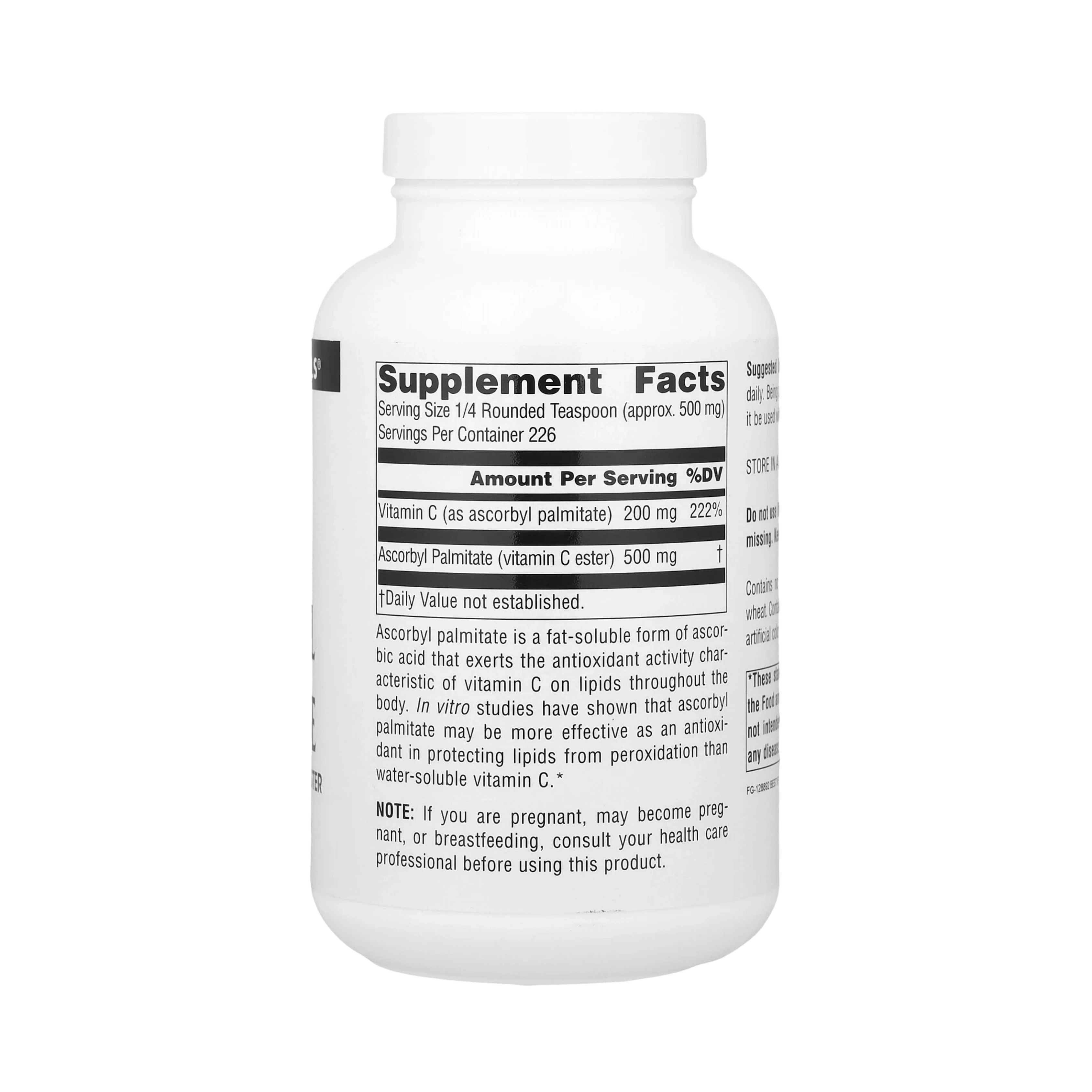 Source Naturals, Ascorbyl Palmitate, 4 Oz Powder