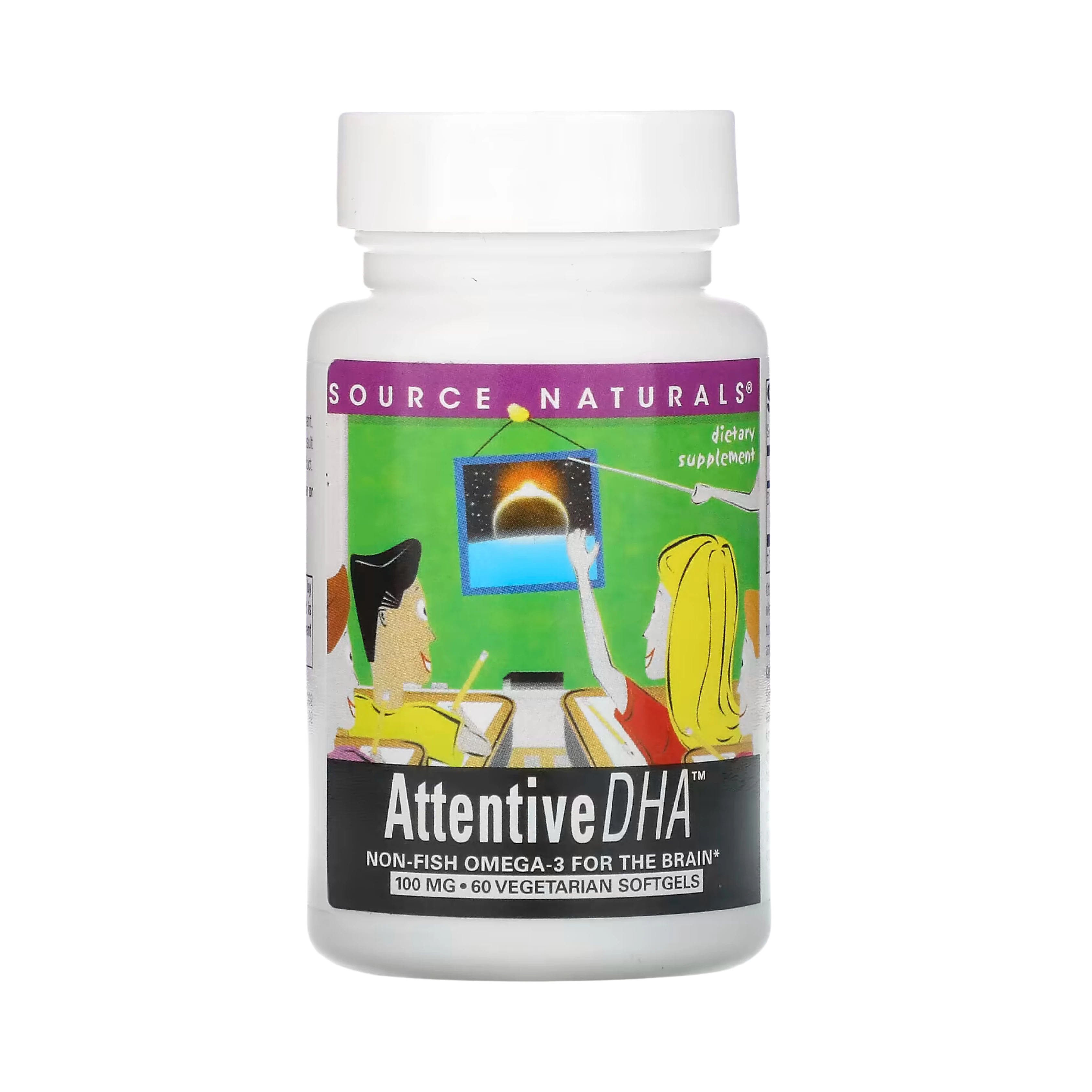 Source Naturals, Attentive DHA, 100mg, 60 Softgels