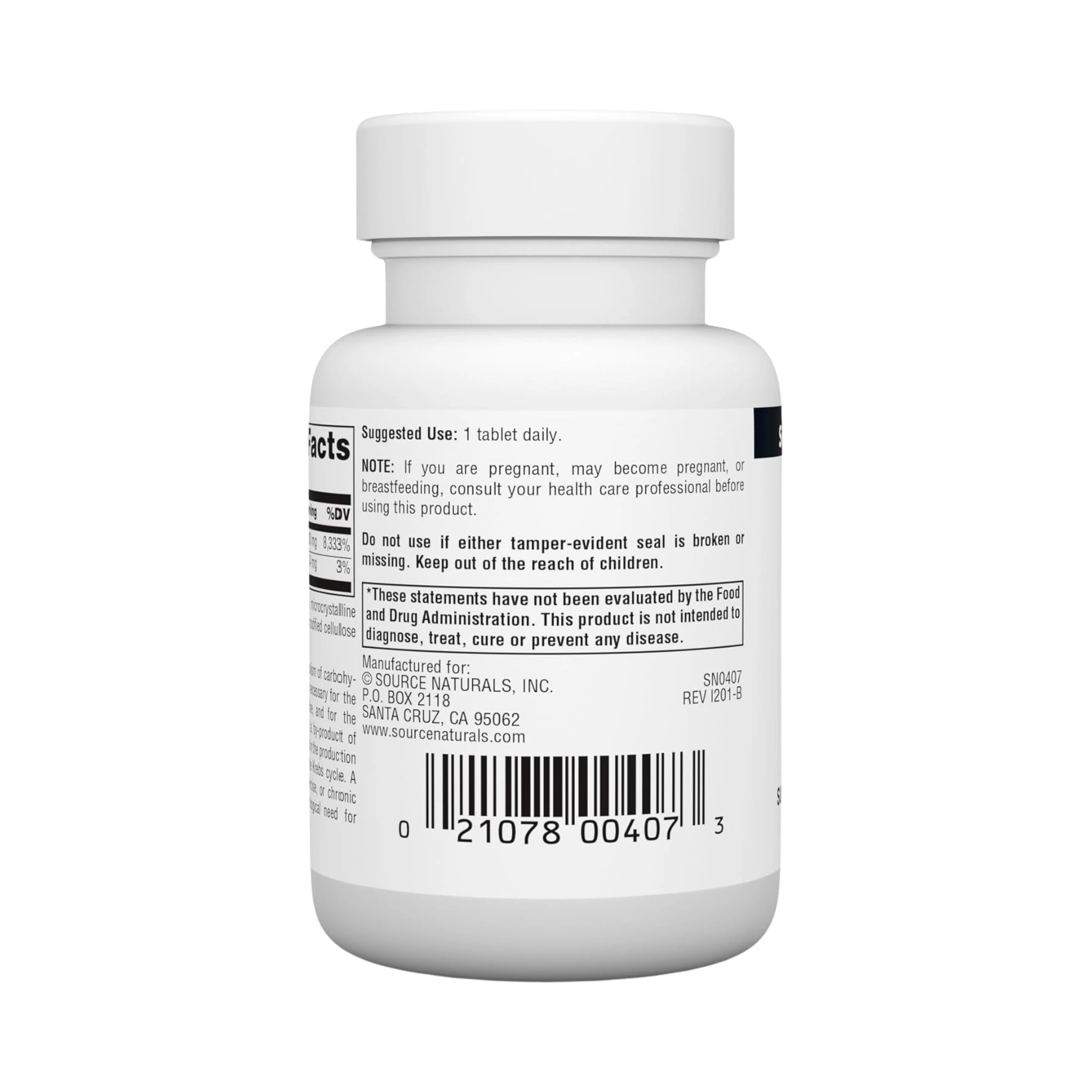 Source Naturals, B-1, 100 Mg, 100 Tablet