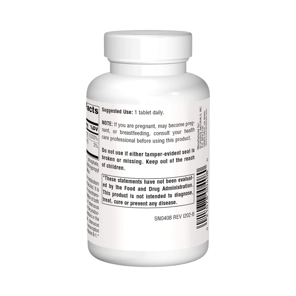 Source Naturals, B-1, 100 Mg, 250 Tablet