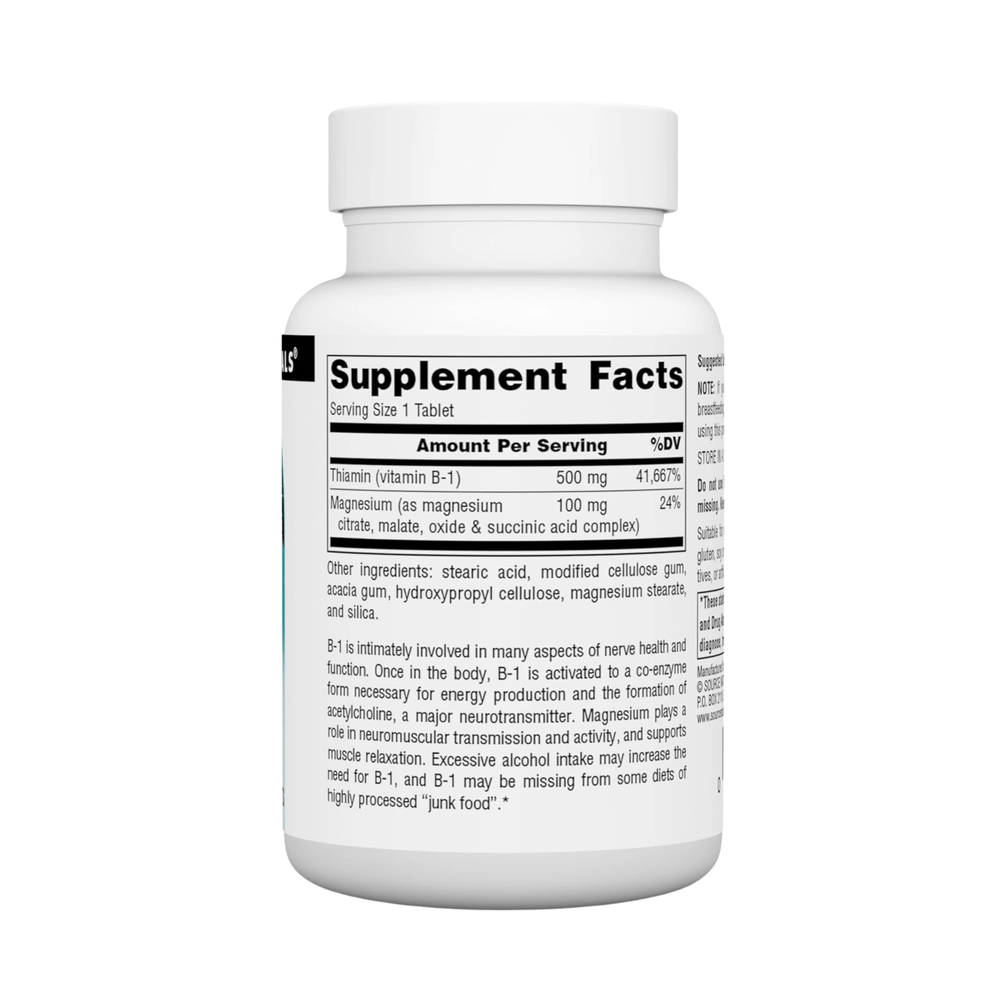 Source Naturals, B-1, High Potency, 500 Mg, 50 Tablets