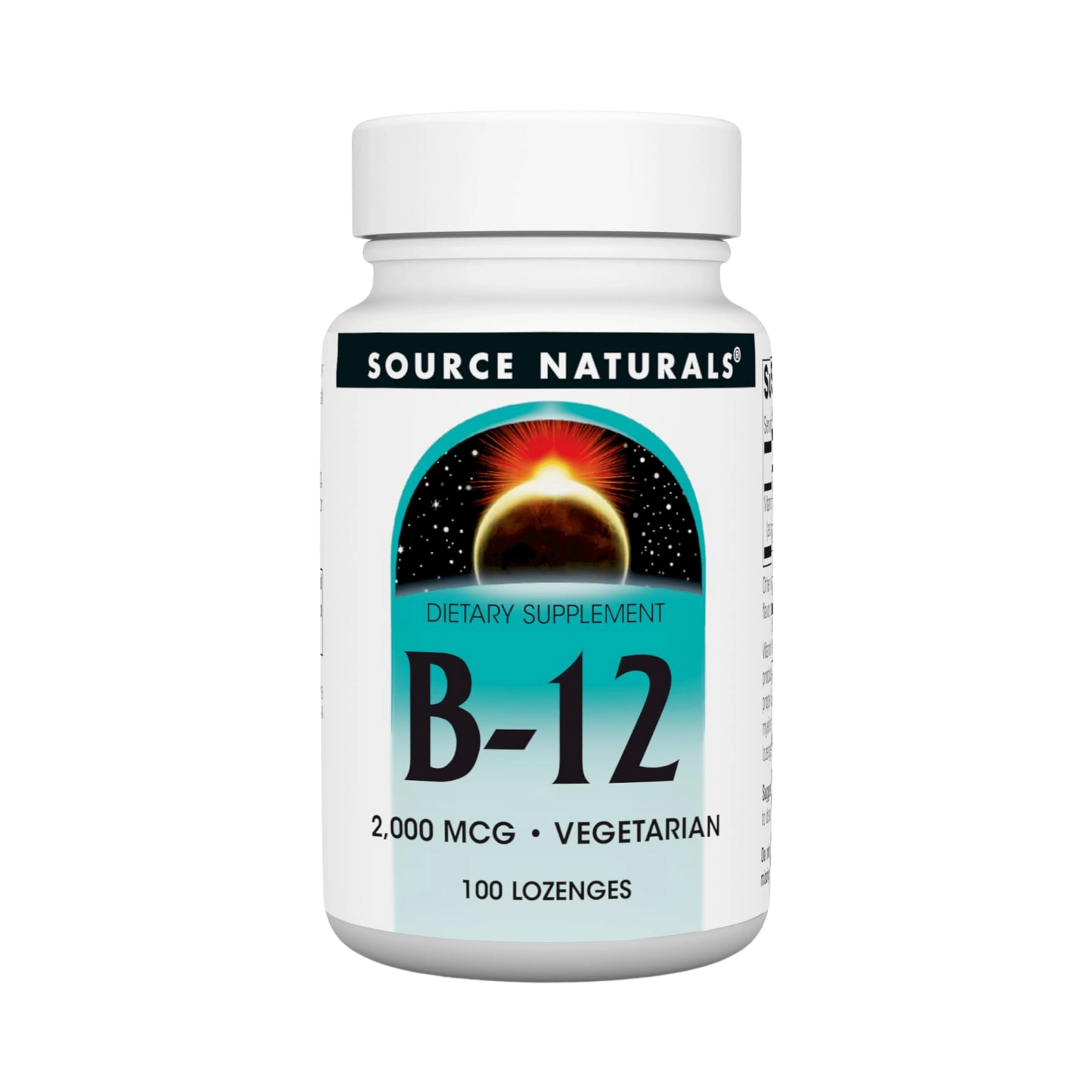 Source Naturals, B-12, 2000 Mcg, 100 Lozenge