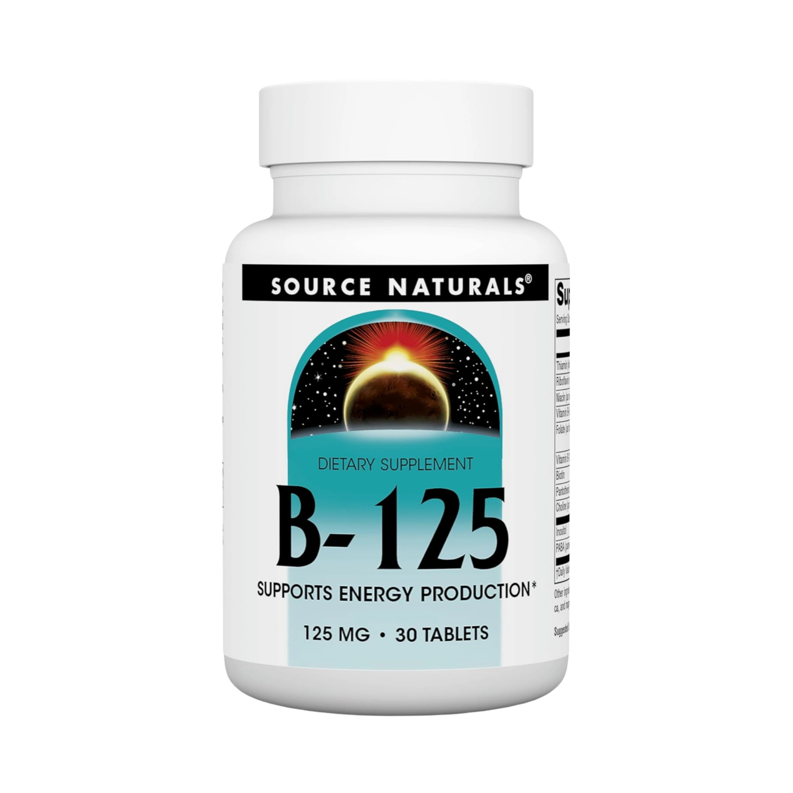 Source Naturals, B-125, 125 Mg, 30 Tablets