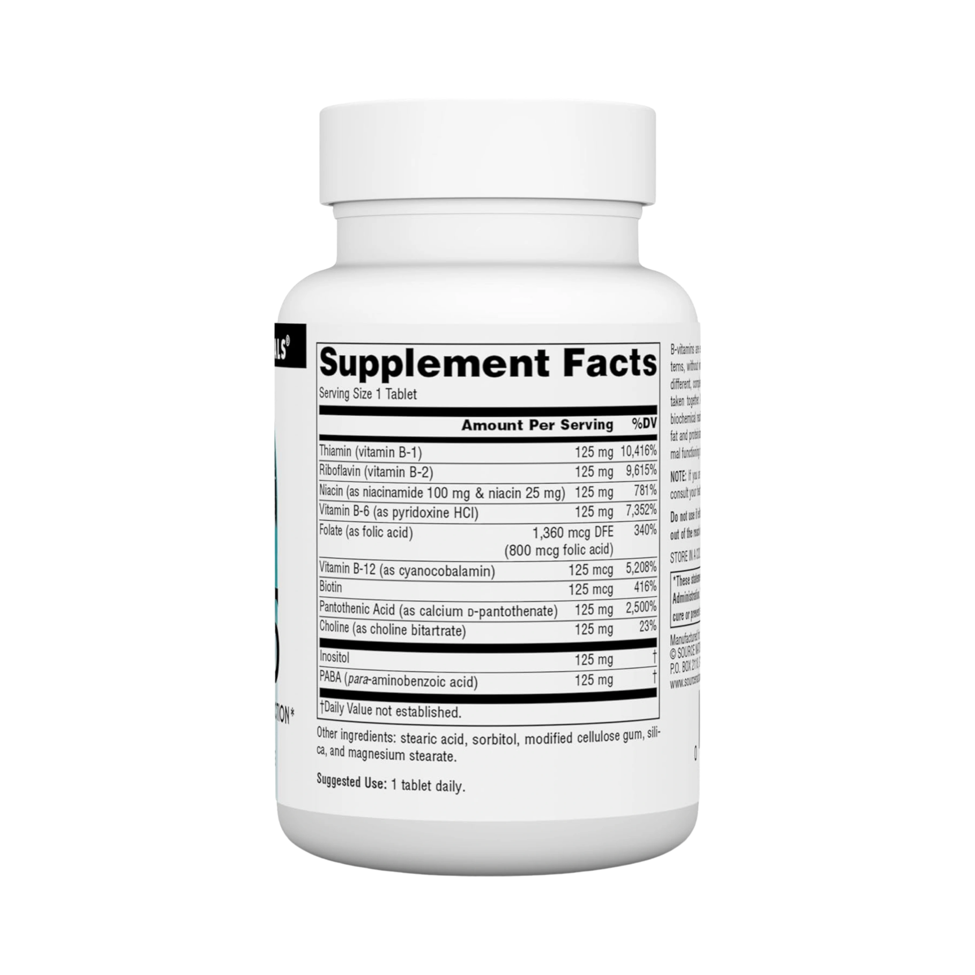 Source Naturals, B-125, 125 Mg, 30 Tablets