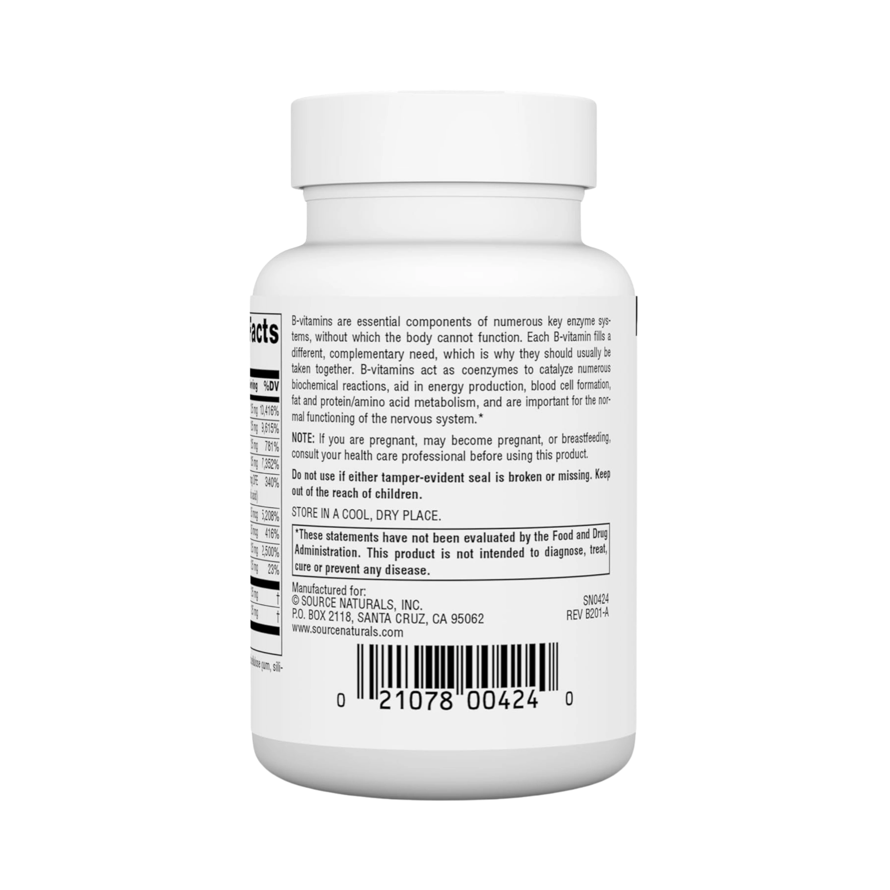 Source Naturals, B-125, 125 Mg, 30 Tablets