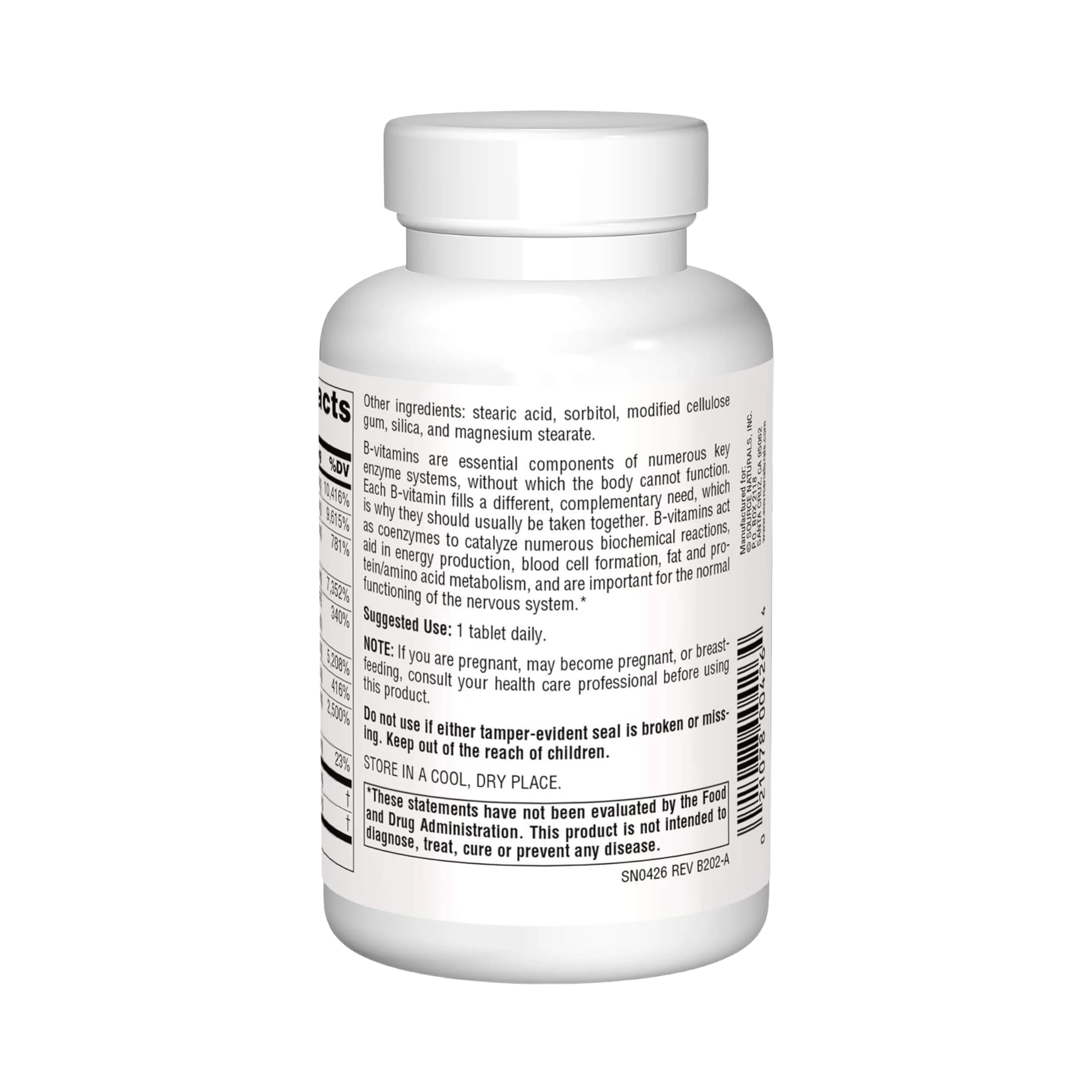 Source Naturals, B-125, 125 Mg, 90 Tablets