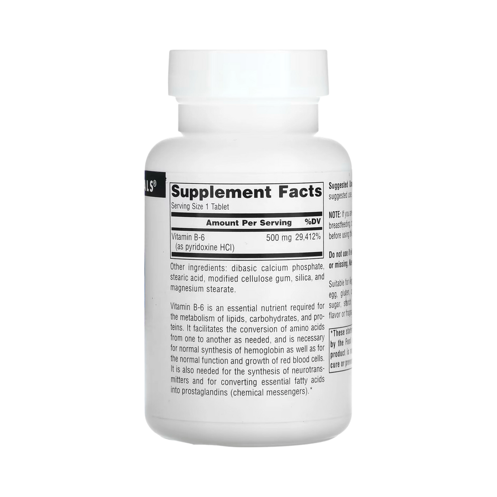 Source Naturals, B-6, 50 mg, 100 Tablets