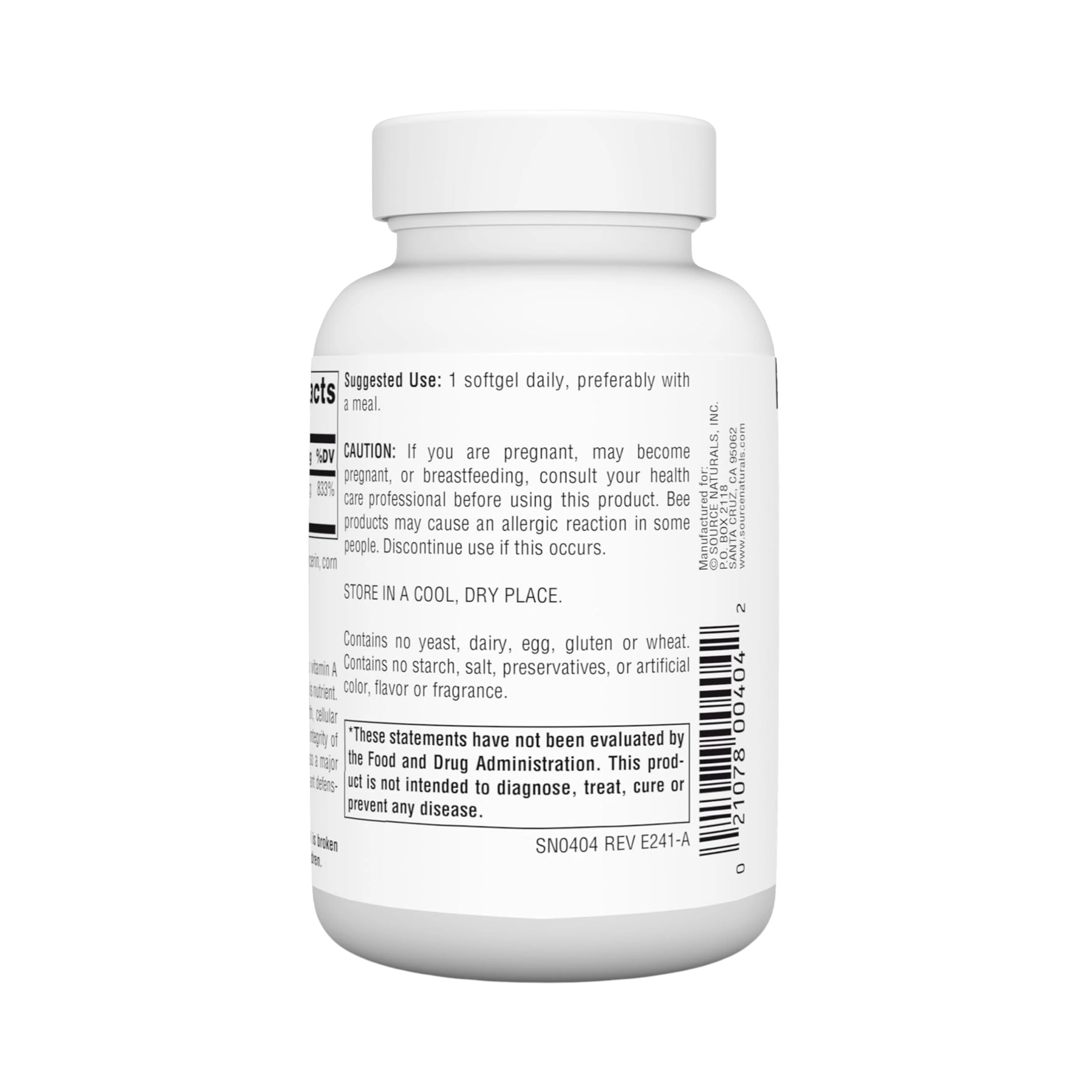 Source Naturals, Beta Carotene, 25000 IU, 250 Softgels