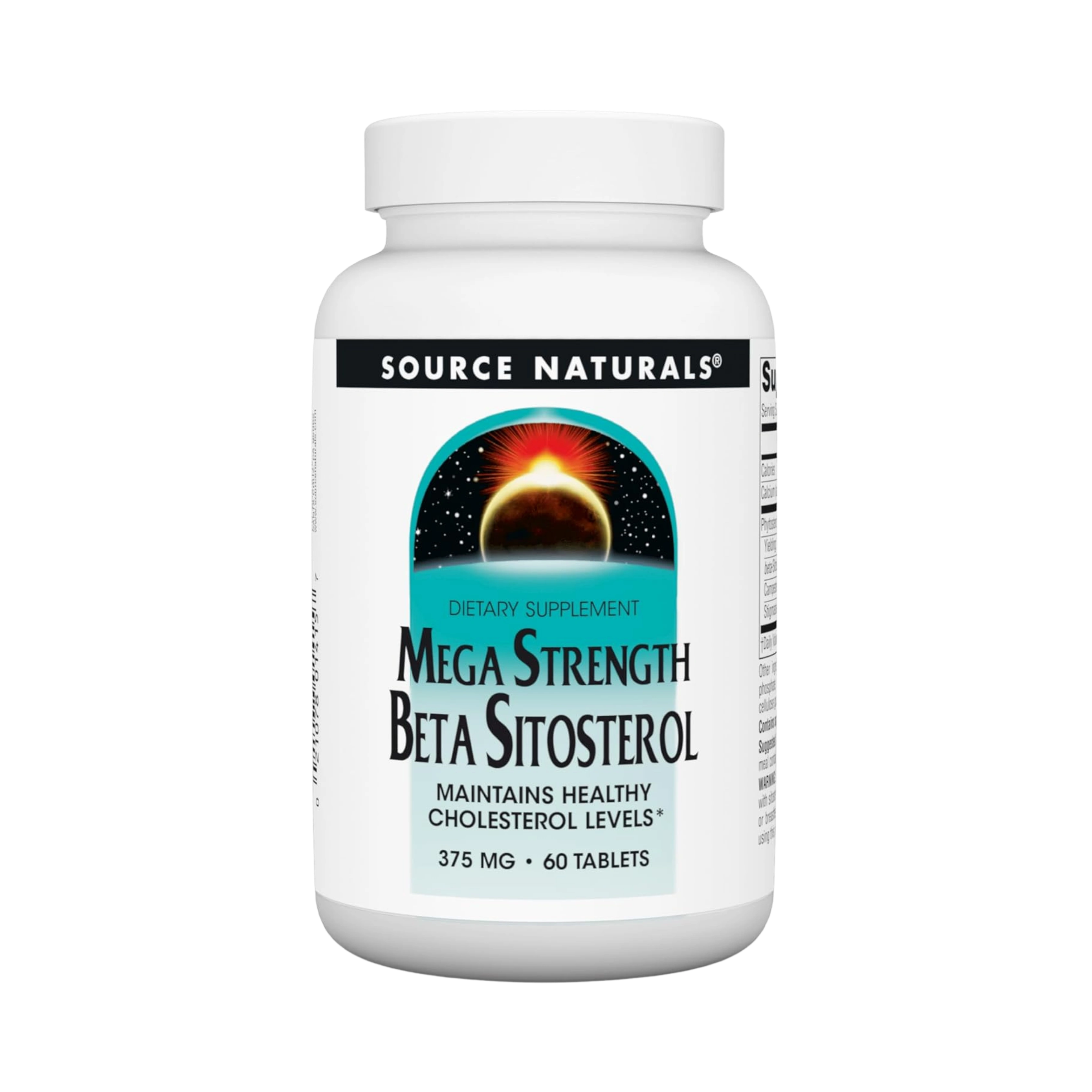 Source Naturals, Beta Sitosterol, Mega Strength, 375 Mg, 60 Tablets